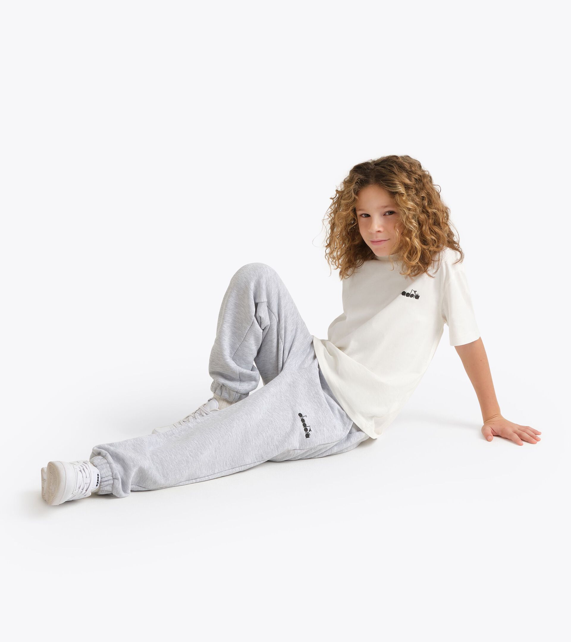 Fleece joggers - Boys JB. JOGGER PANTS COMIC LIGHT MIDDLE GREY MELANGE - Diadora