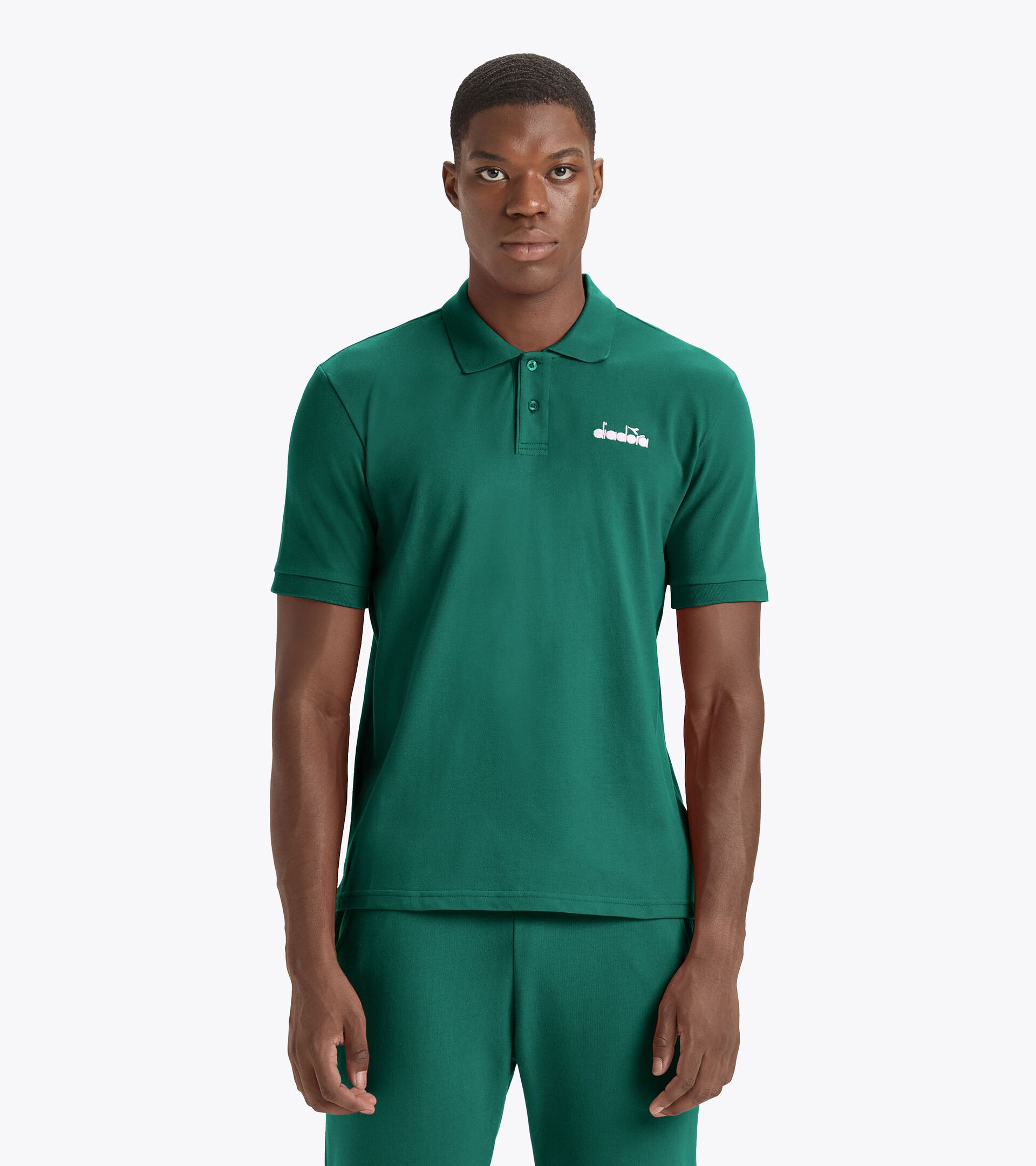 Sporty polo shirt - Made in Italy - Gender Neutral POLO SS LOGO AVENTURINE - Diadora