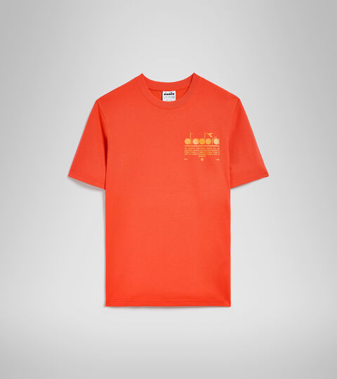 T-SHIRT SS MANIFESTO, POPPY RED Organic cotton t-shirt - Unisex T-SHIRT SS MANIFESTO POPPY RED - Diadora