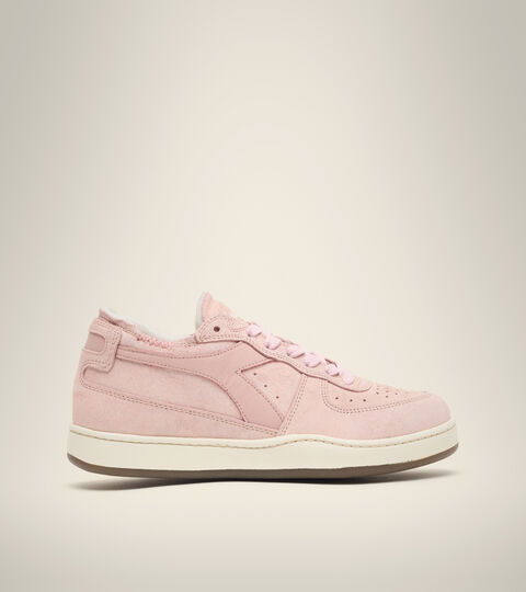 Chaussures Heritage - Femme MI BASKET ROW CUT SUEDE USED WN ROSE ARGENT - Diadora