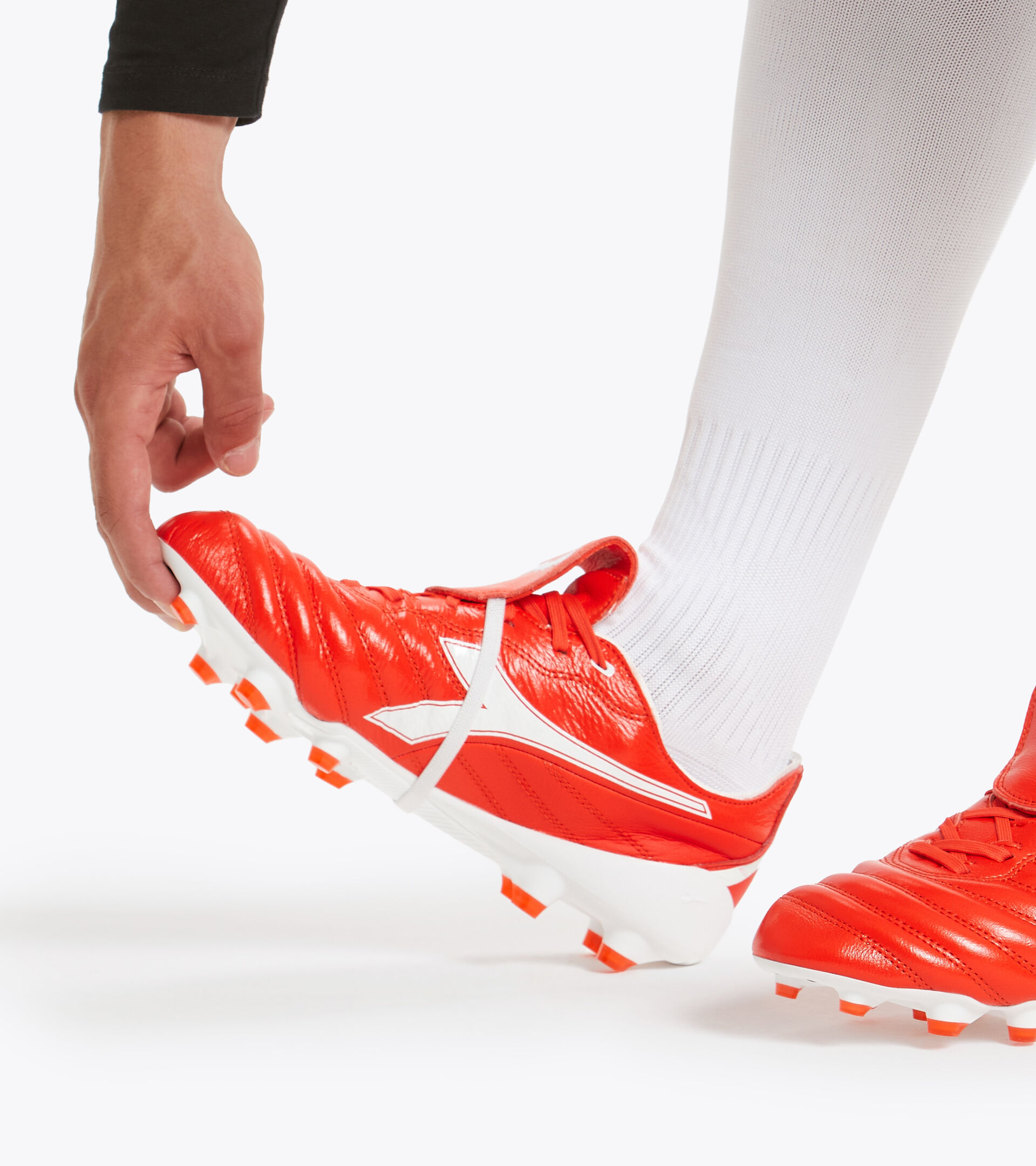 Botas de fútbol para terrenos compactos BRASIL ELITE TECH T ITA LPX ROJO FLUO/BLANCO - Diadora