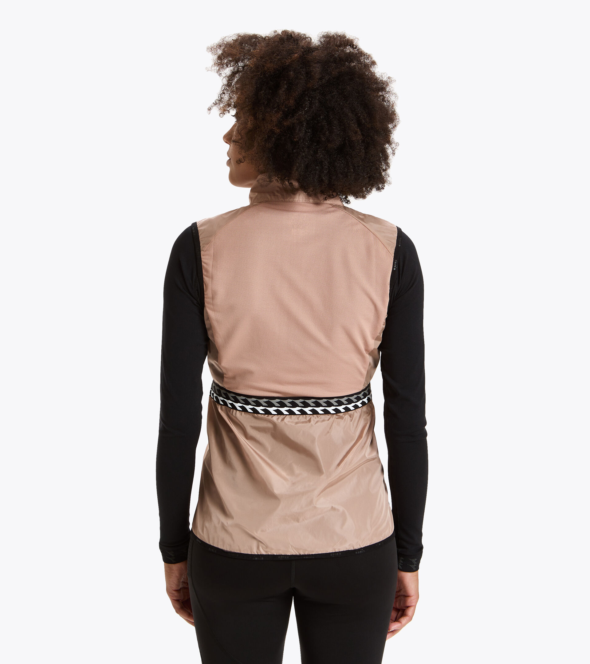 Running windproof gilet - Women L. VEST MAHOGANY ROSE - Diadora