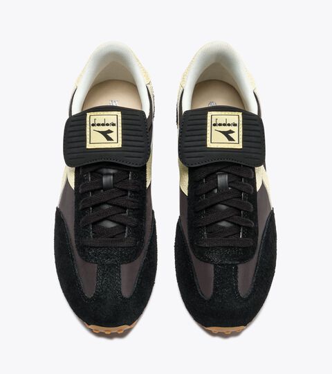 Low-profile leather sneaker - Women&rsquo;s RALLY INDOOR BLACK - Diadora
