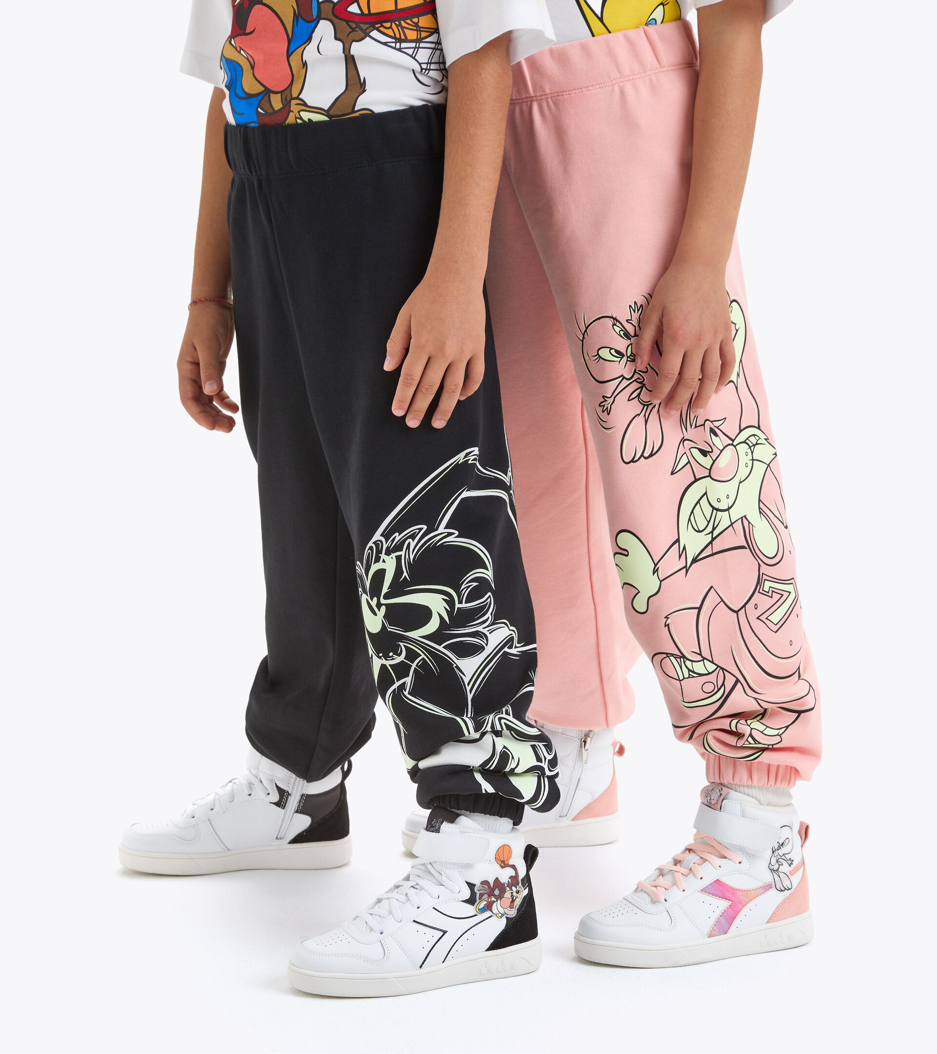 Cotton terrycloth joggers - Kids JU.JOGGER PANT WB PINK MELODY - Diadora
