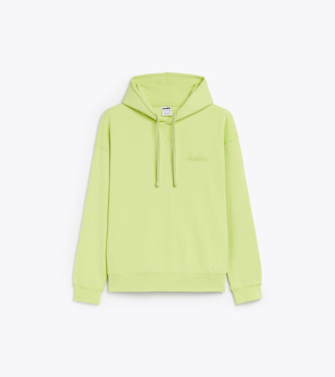 HOODIE SPW LOGO, DARK LIME GREEN Cotton hoodie - Gender neutral HOODIE SPW LOGO DARK LIME GREEN - Diadora