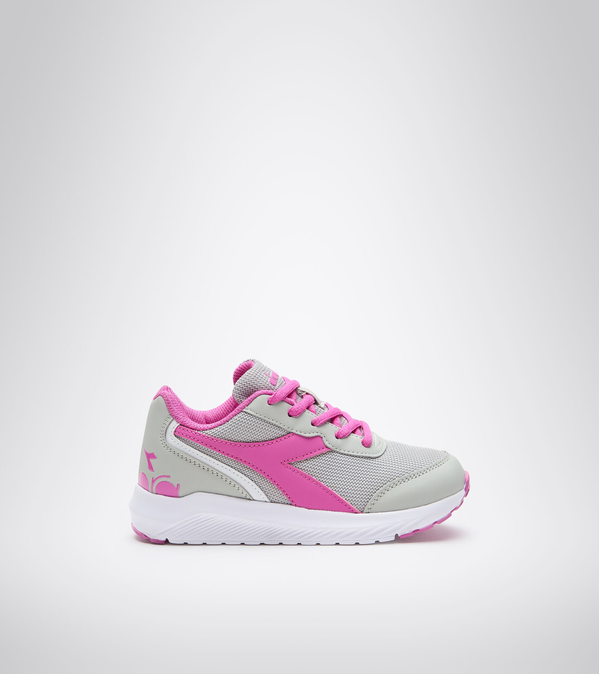 Zapatilla de running - Unisex niños FALCON JR ARGENTO DD/ROSA MAGENTA - Diadora