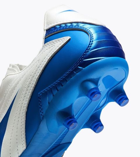 Firm ground football boots - Men&rsquo;s MAXIMUS ACADEMY FG WHITE PEARLIZED /FRENCH BLUE - Diadora
