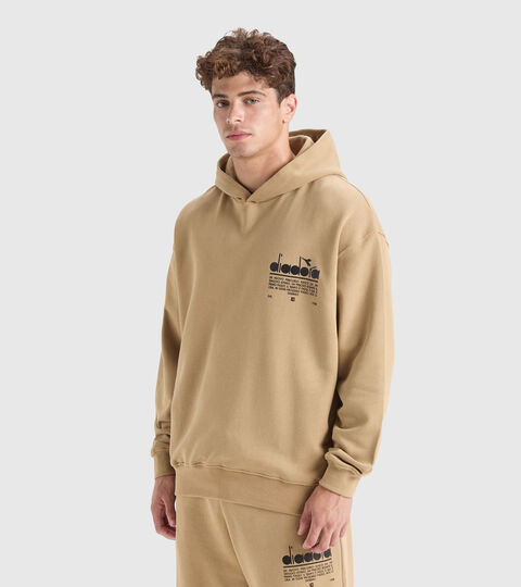 Sweatshirt aus Baumwolle mit Kapuze - Unisex HOODIE MANIFESTO HELLBRAUN - Diadora