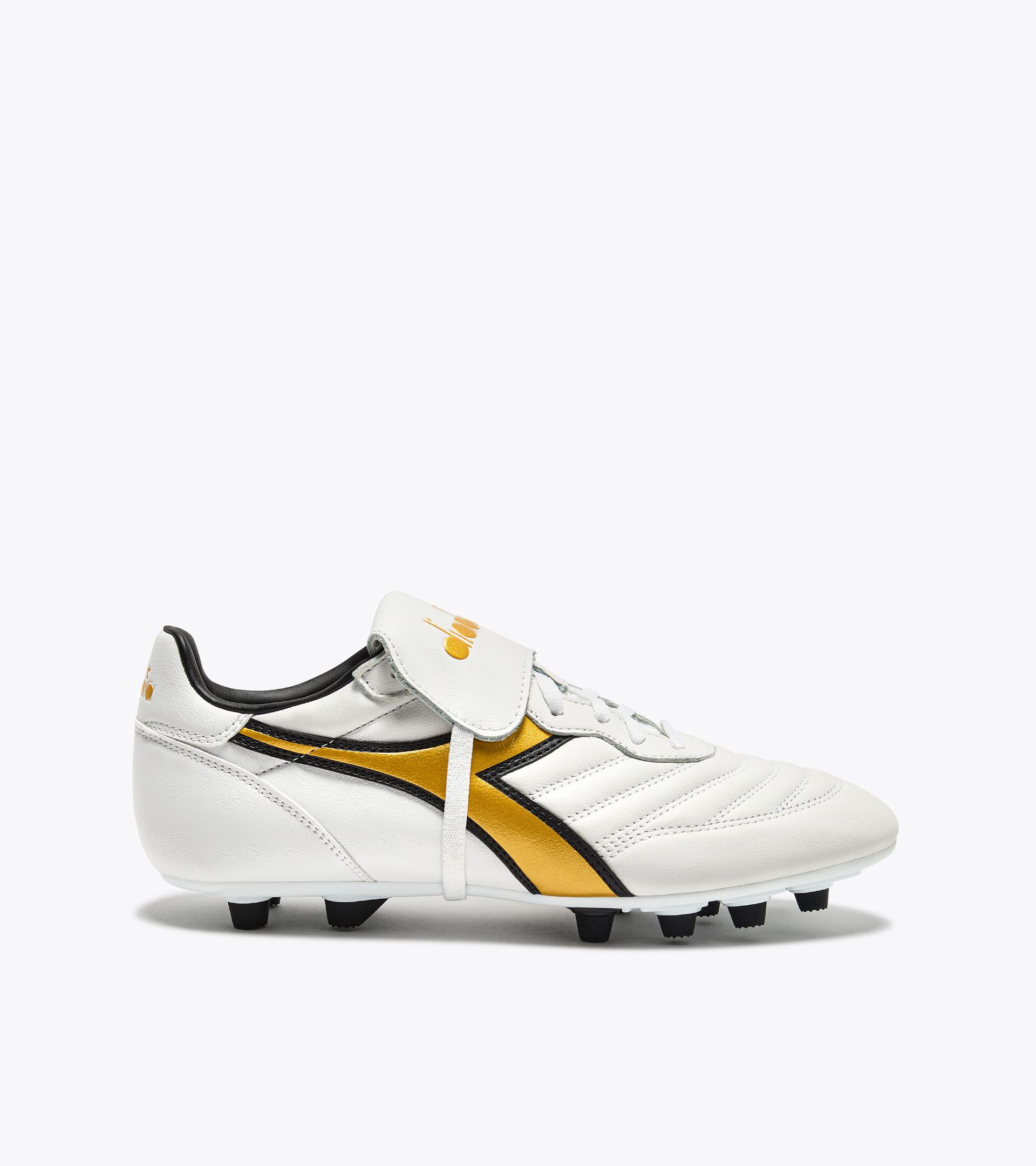 Calcio boots for firm ground - Men's BRASIL LT T MDPU WHITE/GOLD - Diadora