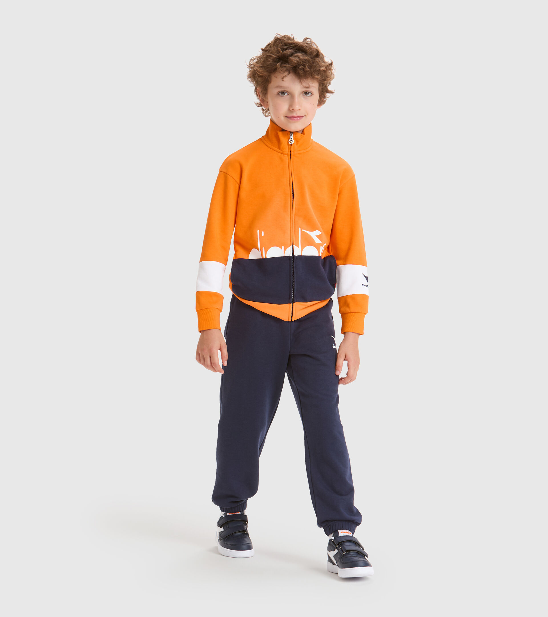 Tracksuit - Kids JB.TRACKSUIT FZ HOOPLA PERSIMMON ORANGE - Diadora
