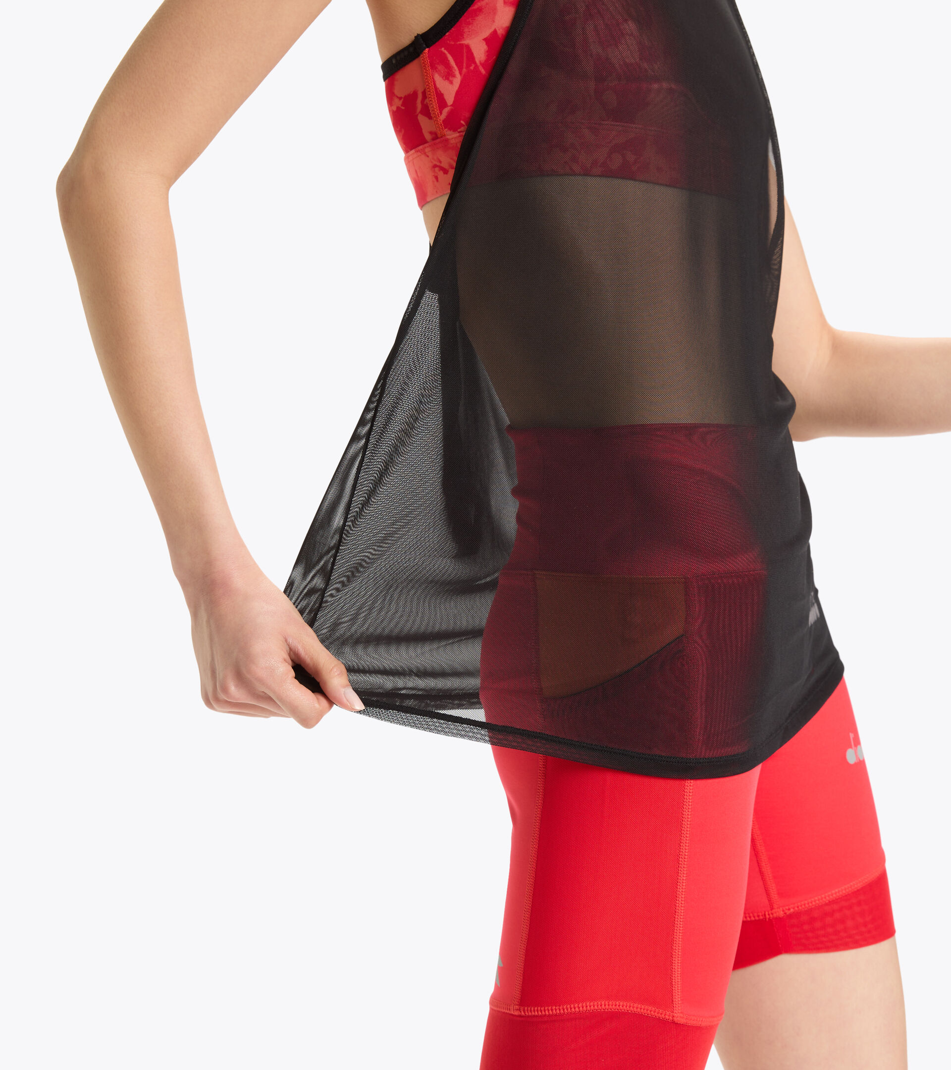 Top de running - Femme L. DOUBLE TANK BE ONE W JARDIN FLEURI - Diadora