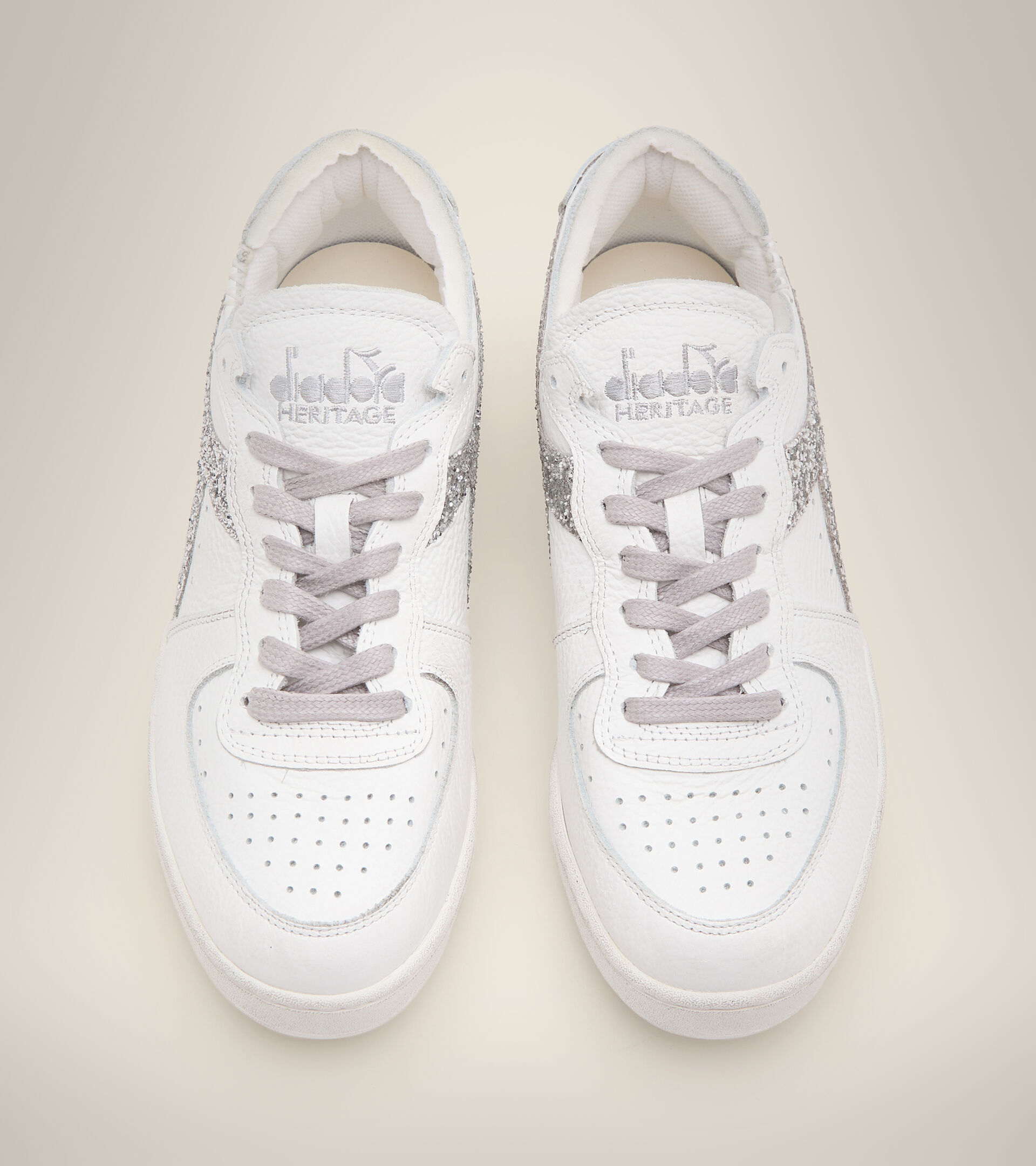 Scarpa Heritage - Donna MI BASKET ROW CUT ANDROMEDA WN BIANCO/ARGENTO - Diadora
