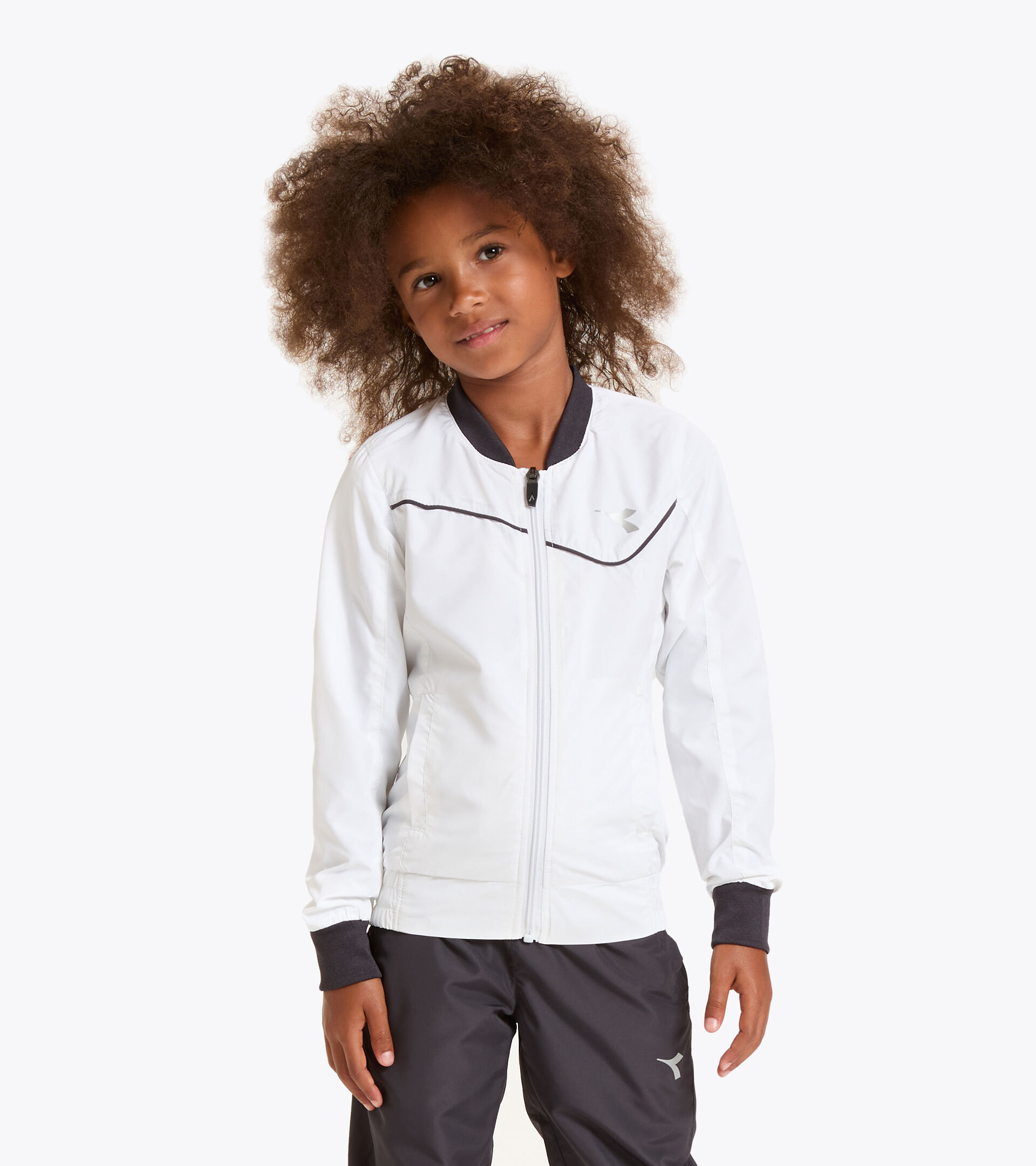 Tennis jacket - Junior G. JACKET COURT OPTICAL WHITE - Diadora