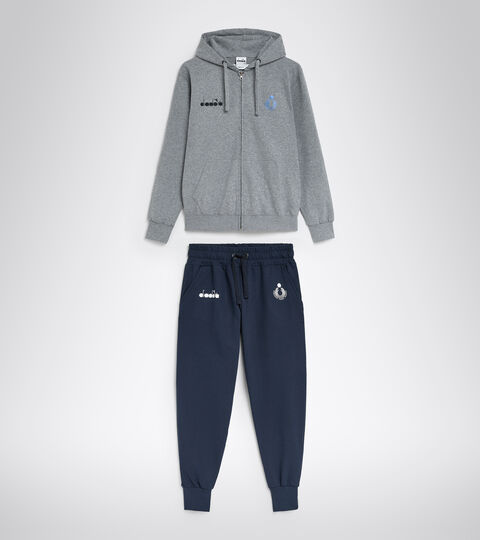 TUTA FELPA RAPPRESENTANZA UOMO BV ITA, GRAY MELANGE MIDDLE Men tracksuit - Italy National Volleyball Team TUTA FELPA RAPPRESENTANZA UOMO BV ITA GRAY MELANGE MIDDLE - Diadora
