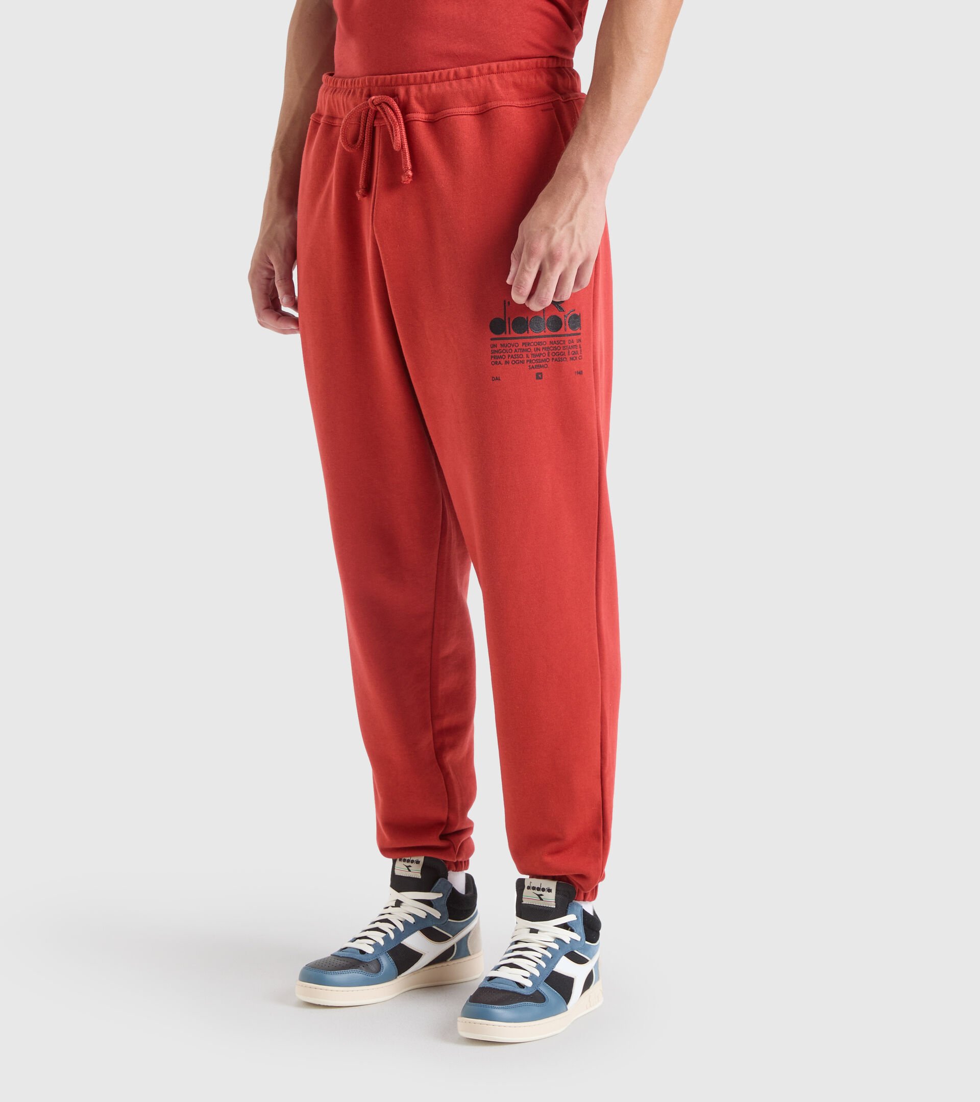 Cotton sports trousers - Unisex PANT MANIFESTO BROWN PURPLE - Diadora