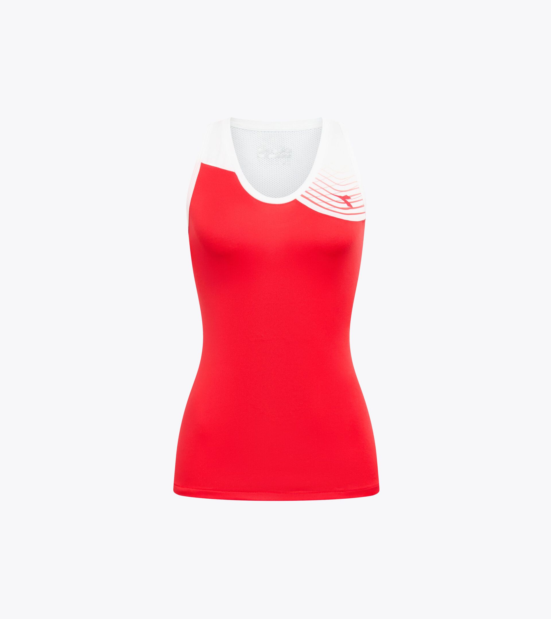 Camiseta de tennis sin mangas - Mujer L. TANK COURT ROJO TOMATE - Diadora