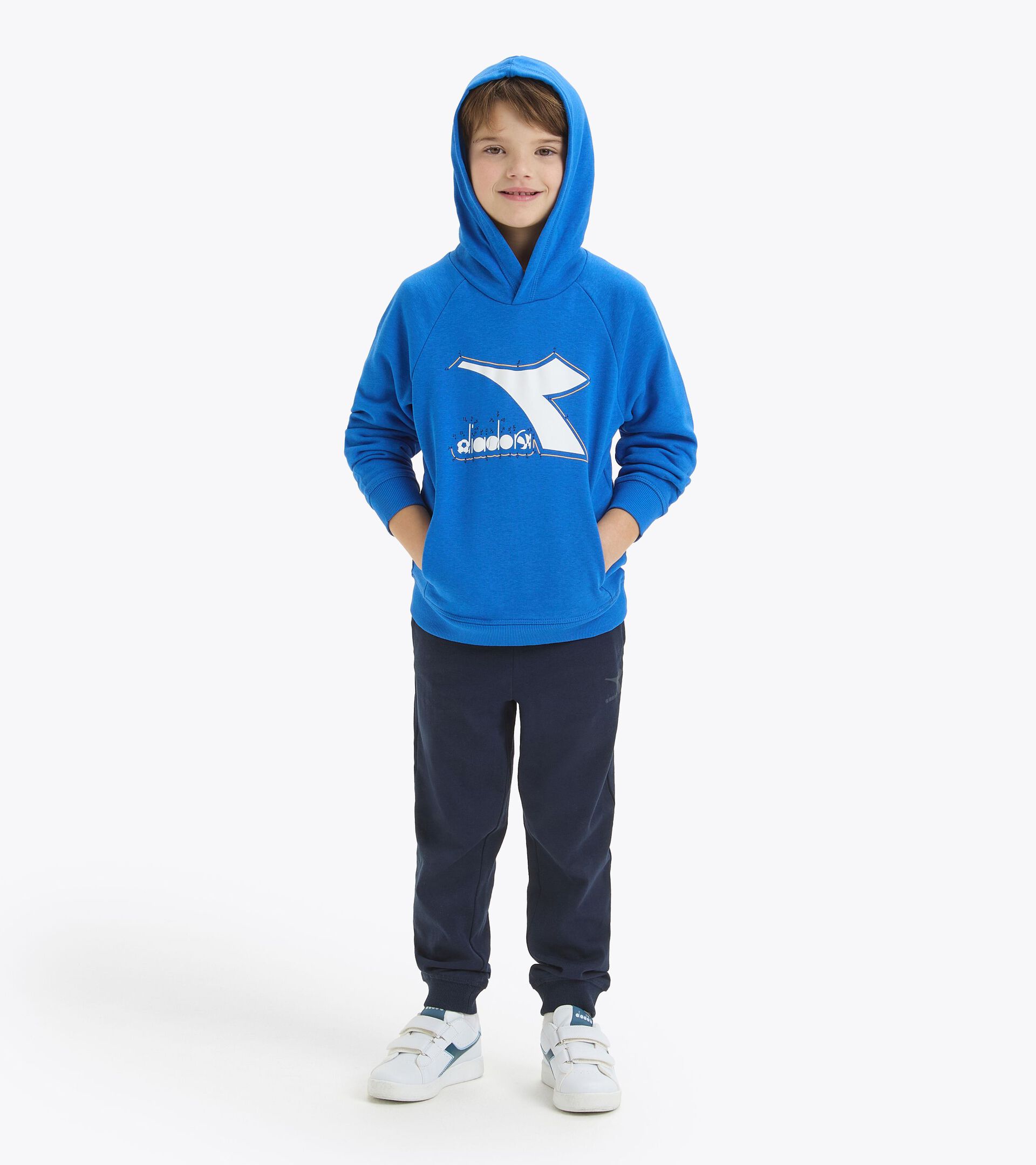 Sudadera con capucha - Niños y adolescentes
 JB. HOODIE RIDDLE AZUL PRINCESA - Diadora