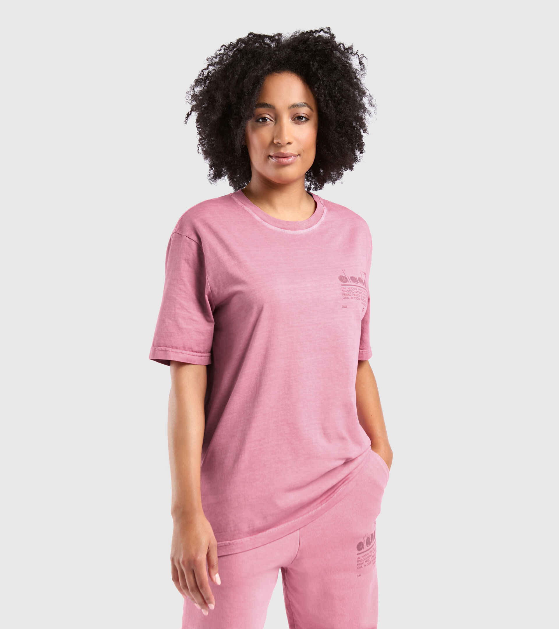Organic cotton T-shirt - Unisex T-SHIRT SS MANIFESTO PALETTE WILD ROSE - Diadora