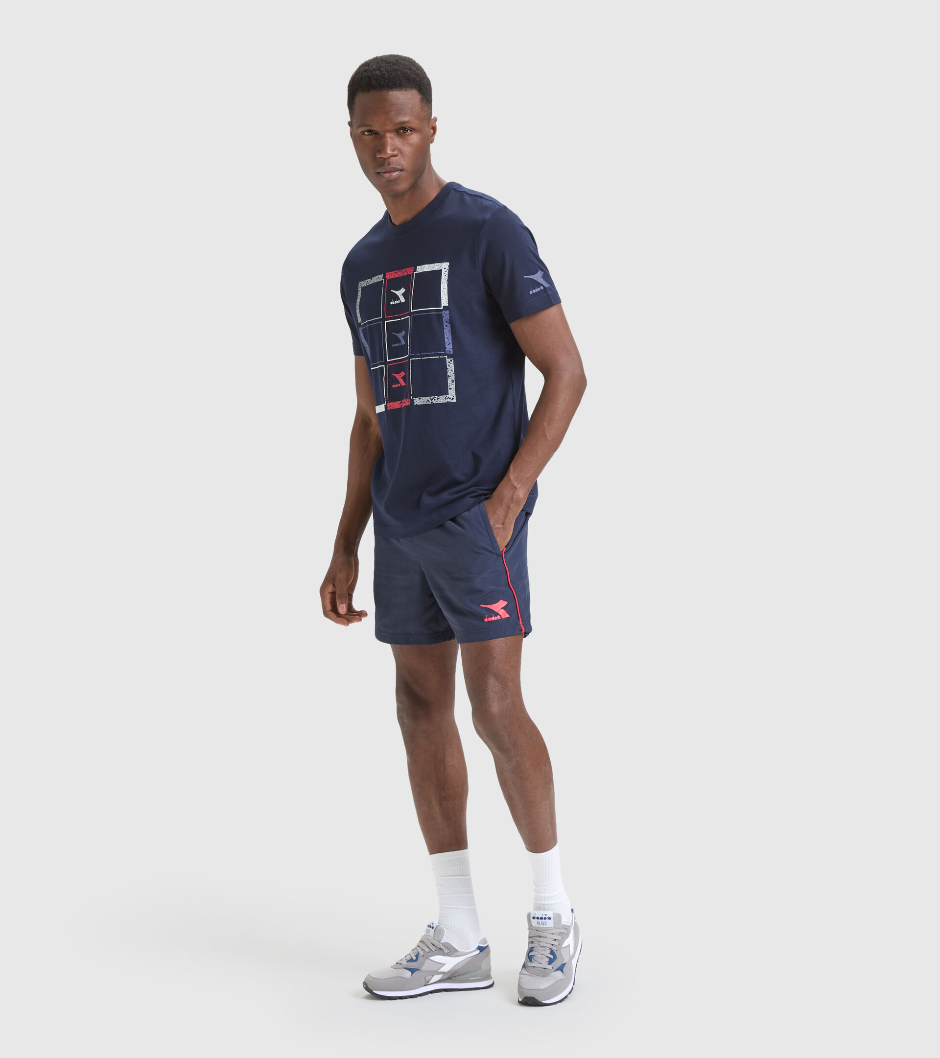 Cotton T-shirt - Men T-SHIRT SS TWIST CLASSIC NAVY - Diadora
