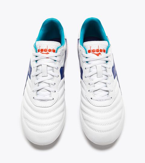 BRASIL GR LT+ MPH, WHITE/NAVY Calcio boots for soft and wet grounds BRASIL GR LT+ MPH WHITE/NAVY - Diadora