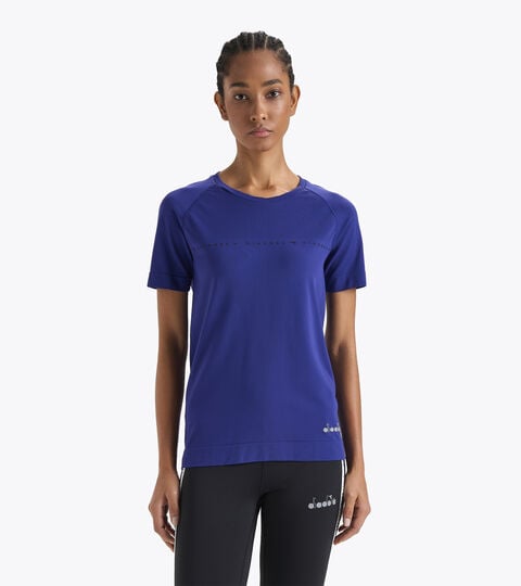 T-shirt de running Made in Italy - Femme L. SS SKIN FRIENDLY T-SHIRT BLUE PRINT - Diadora