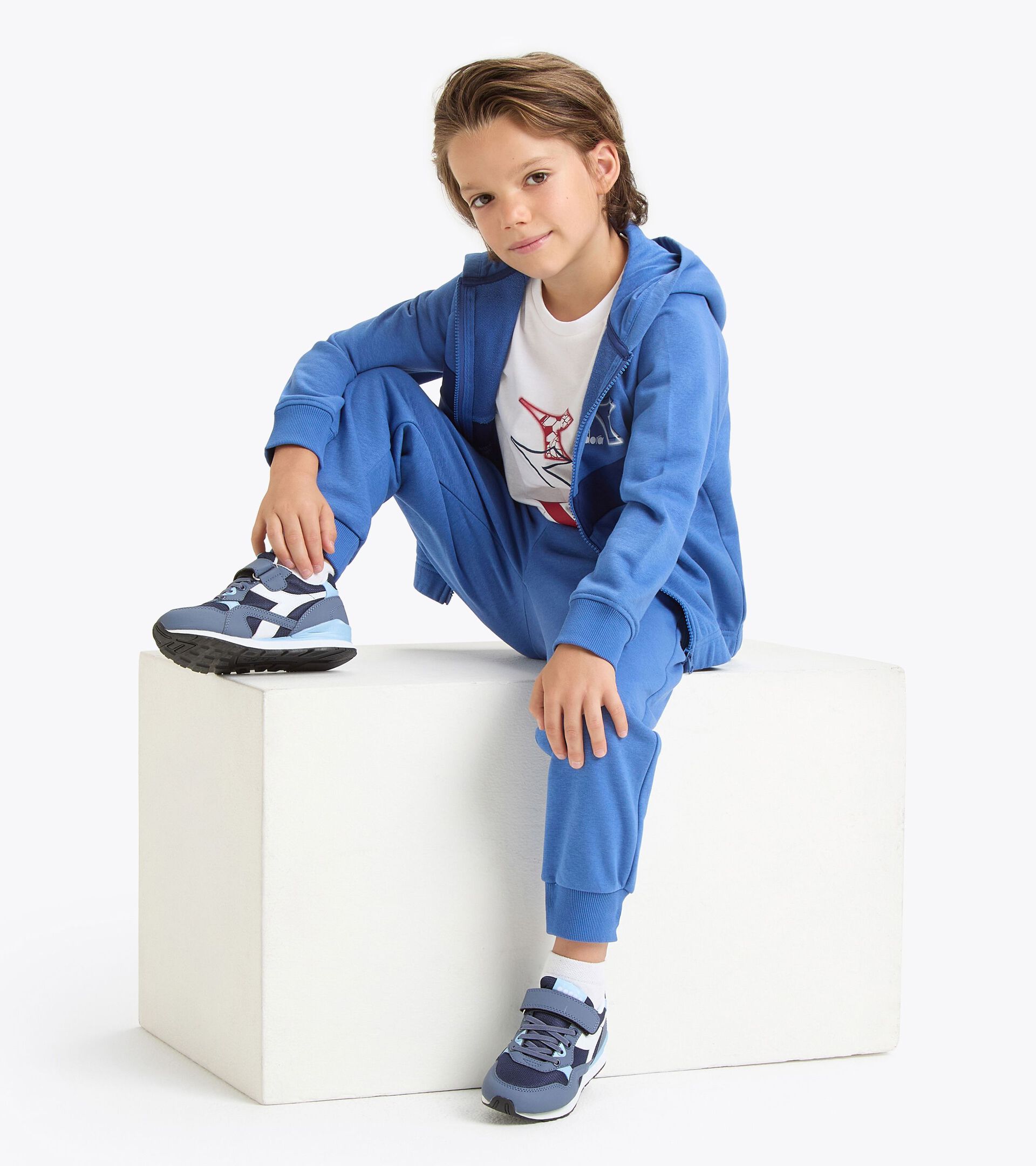 Diadora Tracksuit HD FZ Core Tuta Con Cappuccio E Zip, Lapis Blue, Regular Uomo - 3