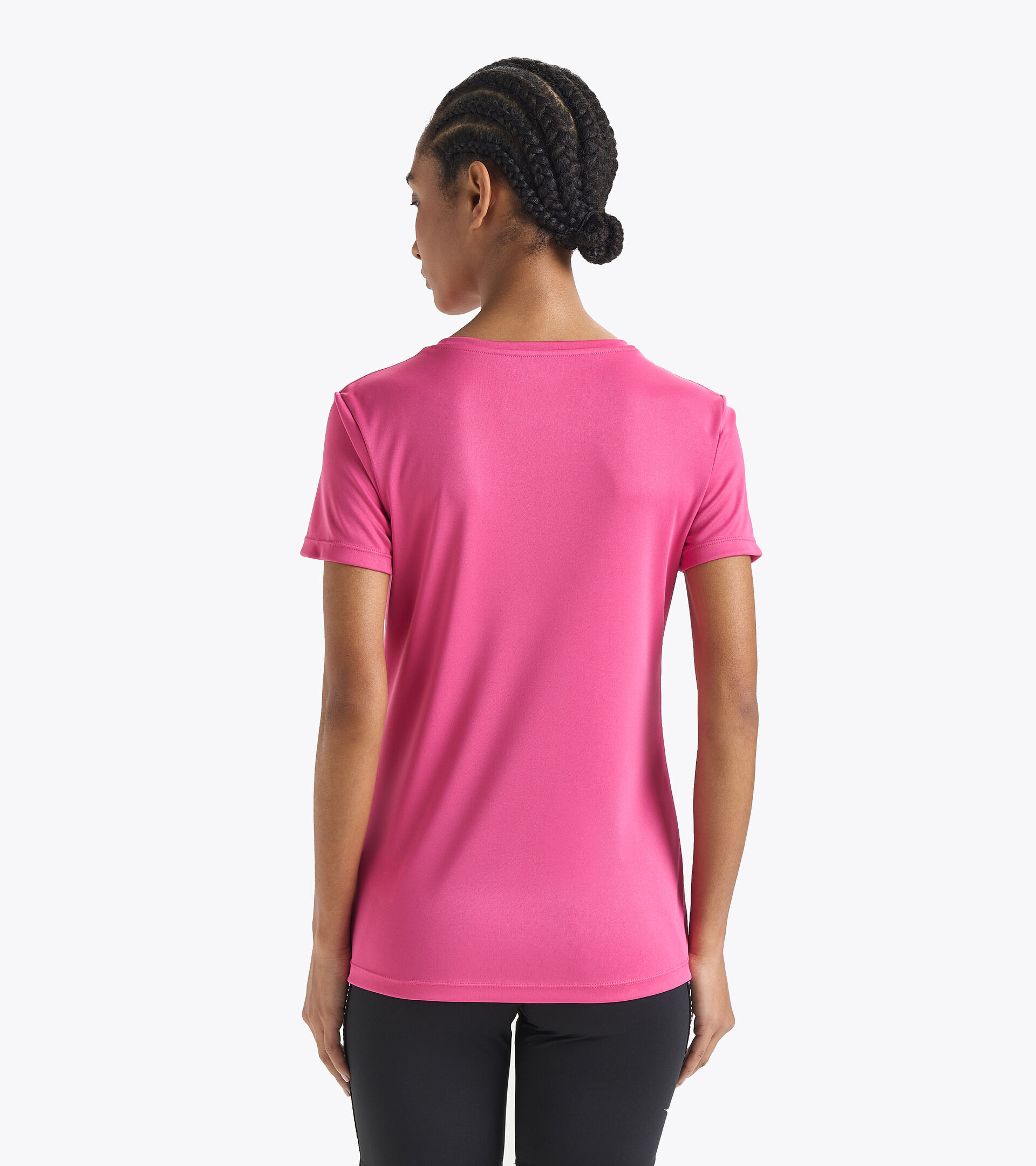 Camiseta para correr - Mujer L. SS T-SHIRT RUN ROSADO AQUILEA - Diadora
