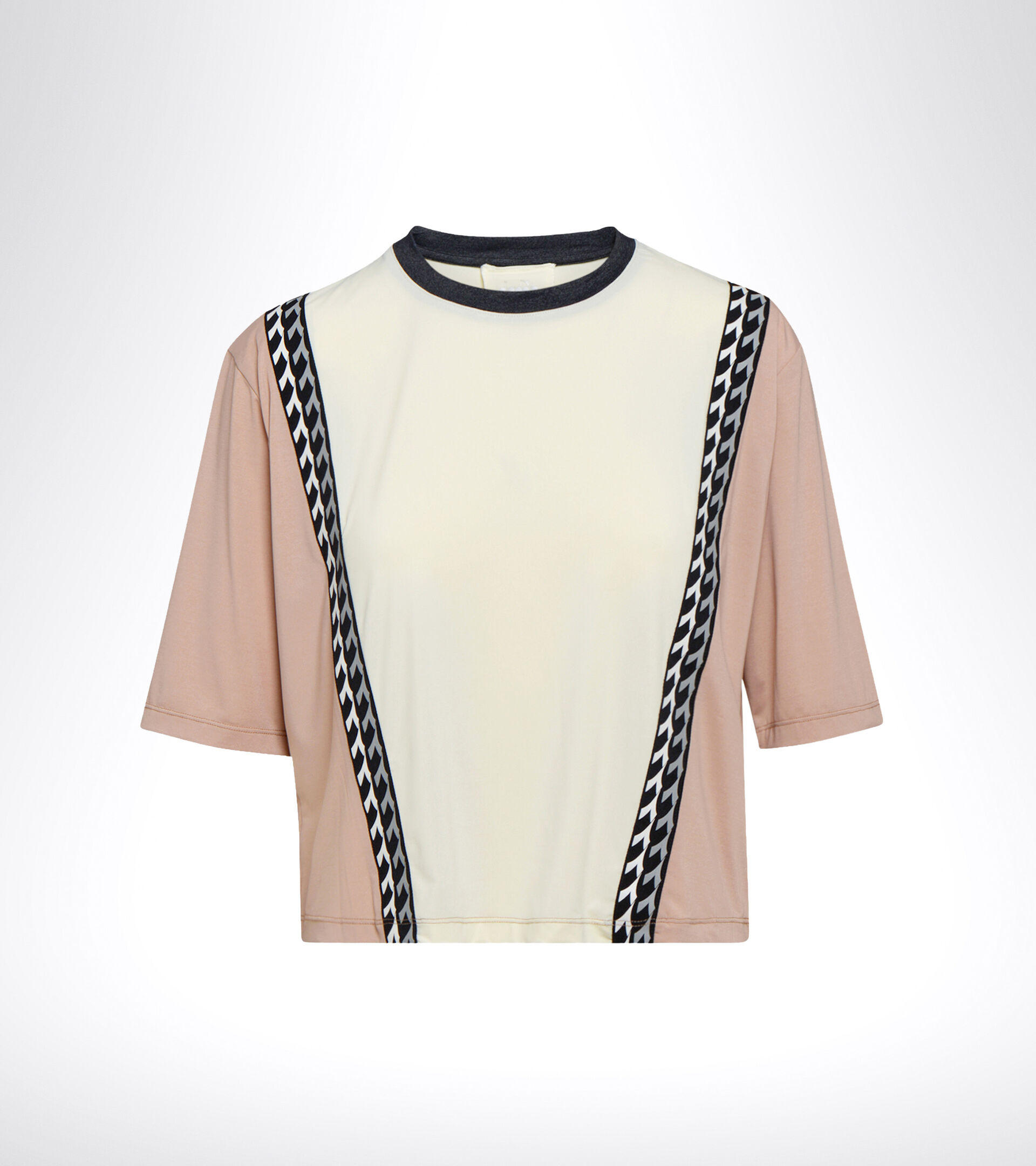 Running T-shirt - Women L. SS T-SHIRT BE ONE TECH MAHOGANY ROSE/WHISPER WHITE - Diadora