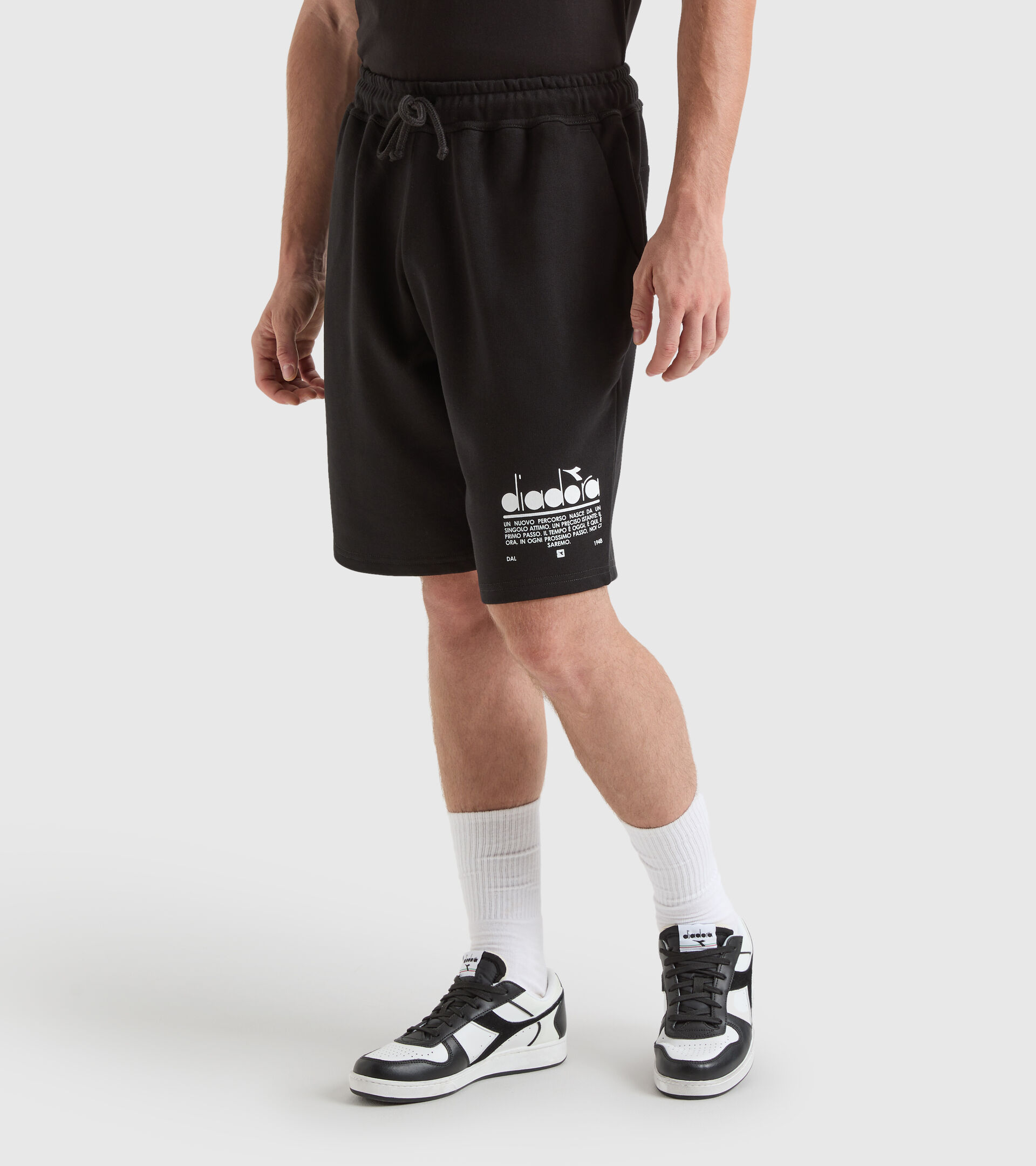 Cotton shorts - Unisex BERMUDA MANIFESTO BLACK - Diadora