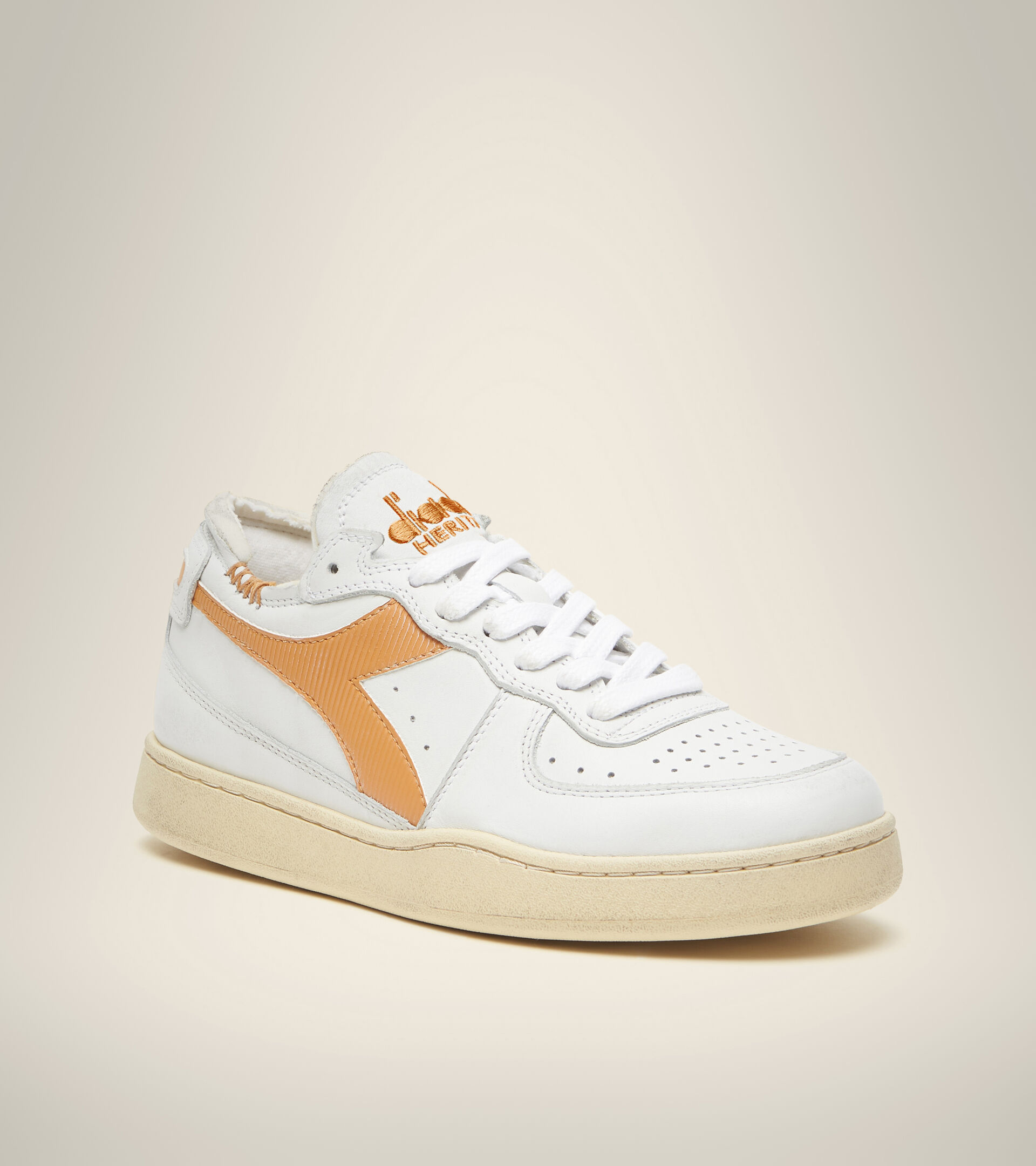 Footwear Heritage UNISEX MI BASKET ROW CUT BIANCO/PEPITA Diadora