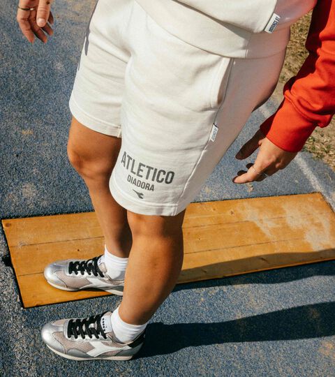 Legacy bermuda pants made from cotton - Made in Italy - All-gender BERMUDA LEGACY WHITE ALYSSUM - Diadora