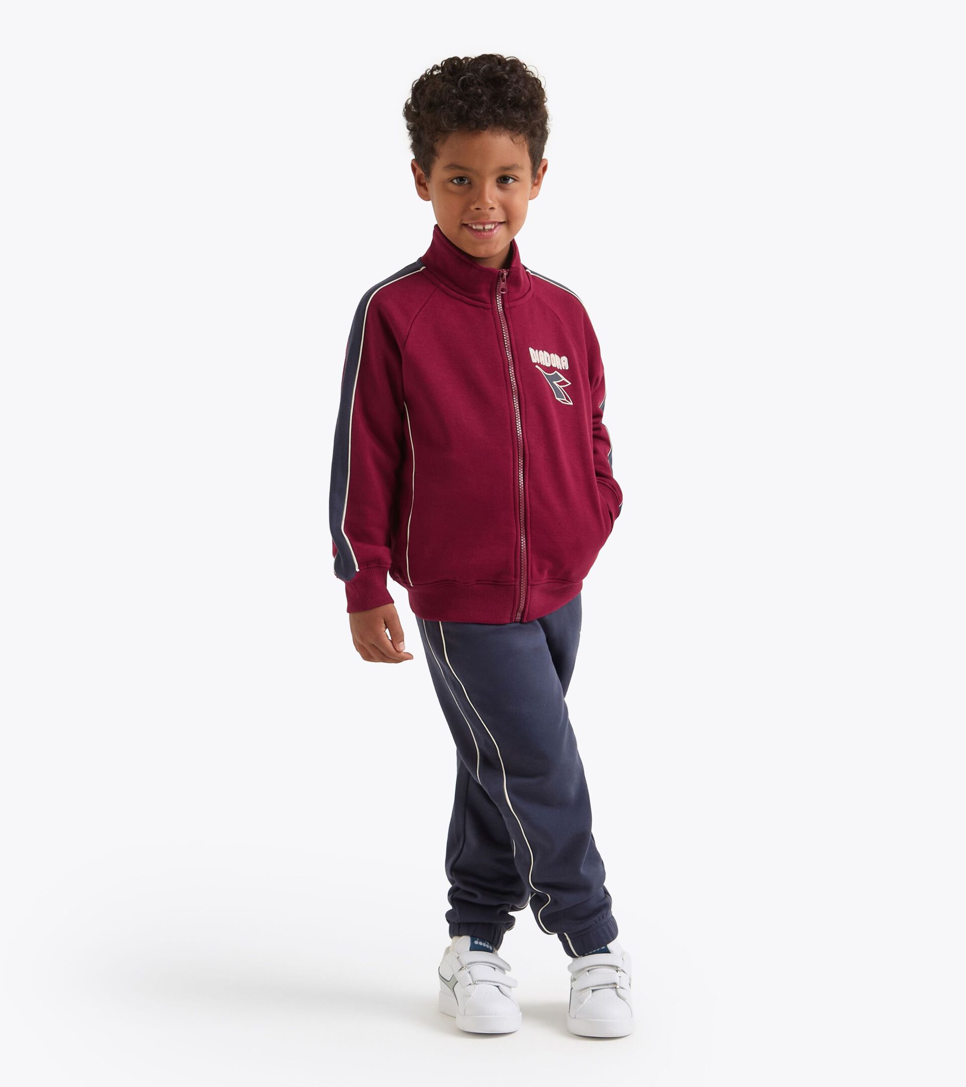 Tracksuit made with brushed fleece - Boy
 JB. TRACKSUIT FZ LOGO (BR) EMPIRE RED - Diadora