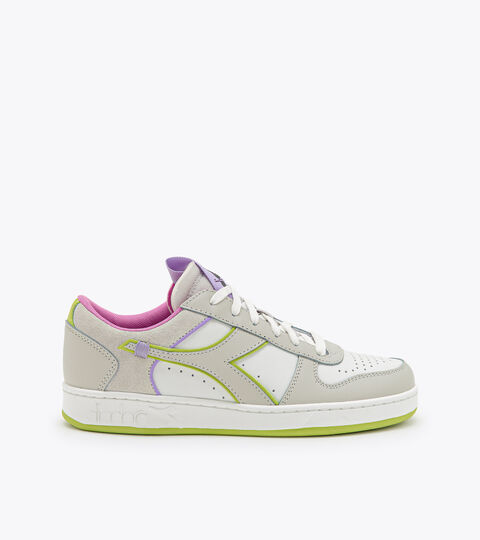 Sports shoes - Women
 MAGIC BASKET LOW LABEL WN WHITE/DAIQUIRI GREEN - Diadora