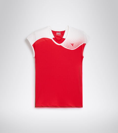 Tennis T-shirt - Women L. T-SHIRT COURT TOMATO RED - Diadora