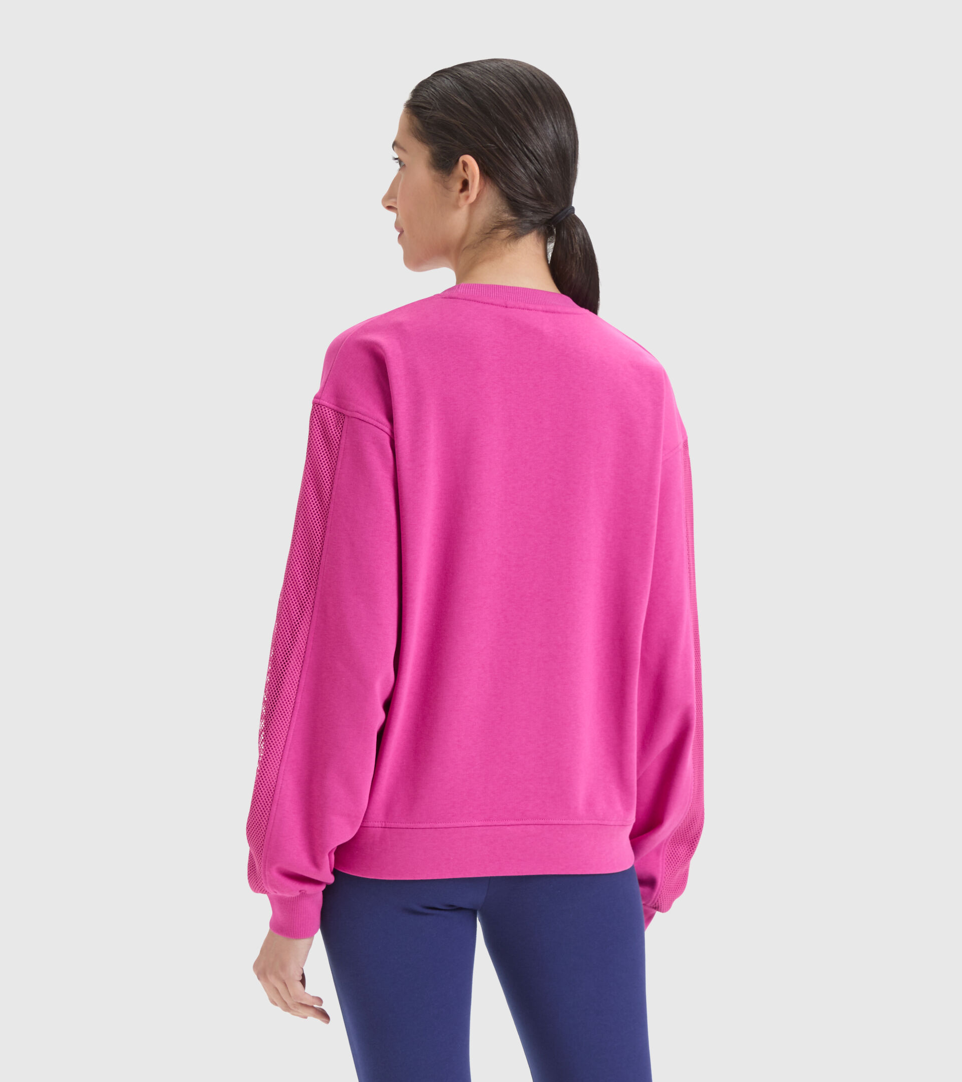 Sportliches Baumwoll-Sweatshirt - Damen L.SWEAT FLOSS ROSA IBIS - Diadora