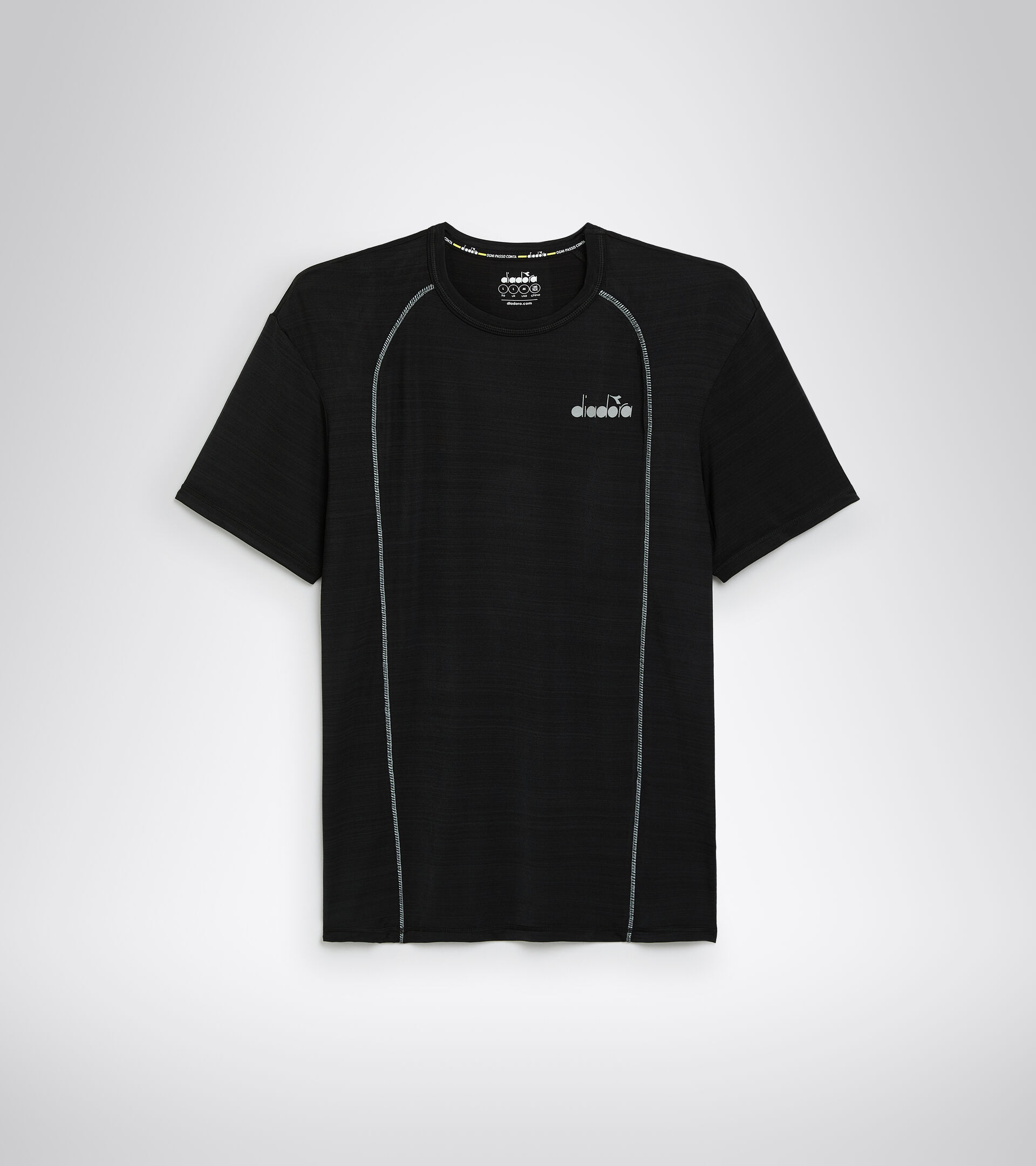 Camiseta para correr - Hombre SS T-SHIRT TECH BE ONE NEGRO - Diadora