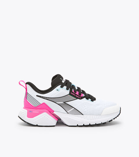 Chaussures de running - Femme MYTHOS BLUSHIELD VIGORE 2 W BLANC/ROSE FLUO/NOIR - Diadora