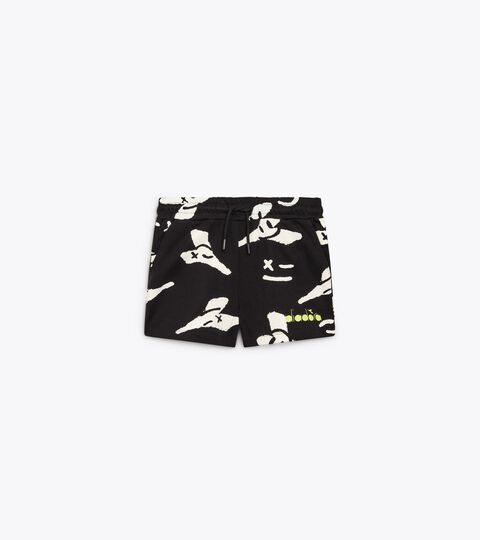 JG. SHORTS SMILE LOGO, NERO Shorts - Fit comfort - Ragazza JG. SHORTS SMILE LOGO NERO - Diadora