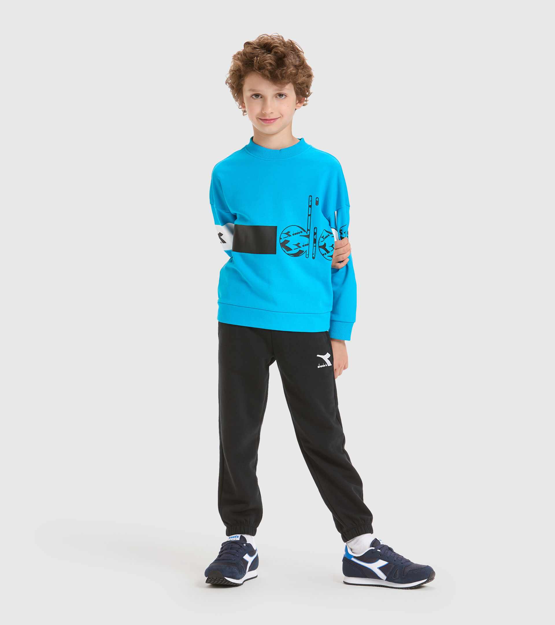 Sweater mit Rundhalsausschnitt - Kinder JB.SWEATSHIRT CREW HOOPLA DONAU BLAU - Diadora