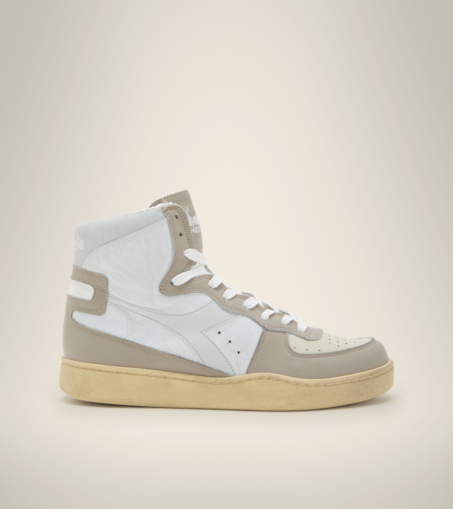 Heritage shoes - Unisex MI BASKET USED WHITE/COBBLESTONE - Diadora