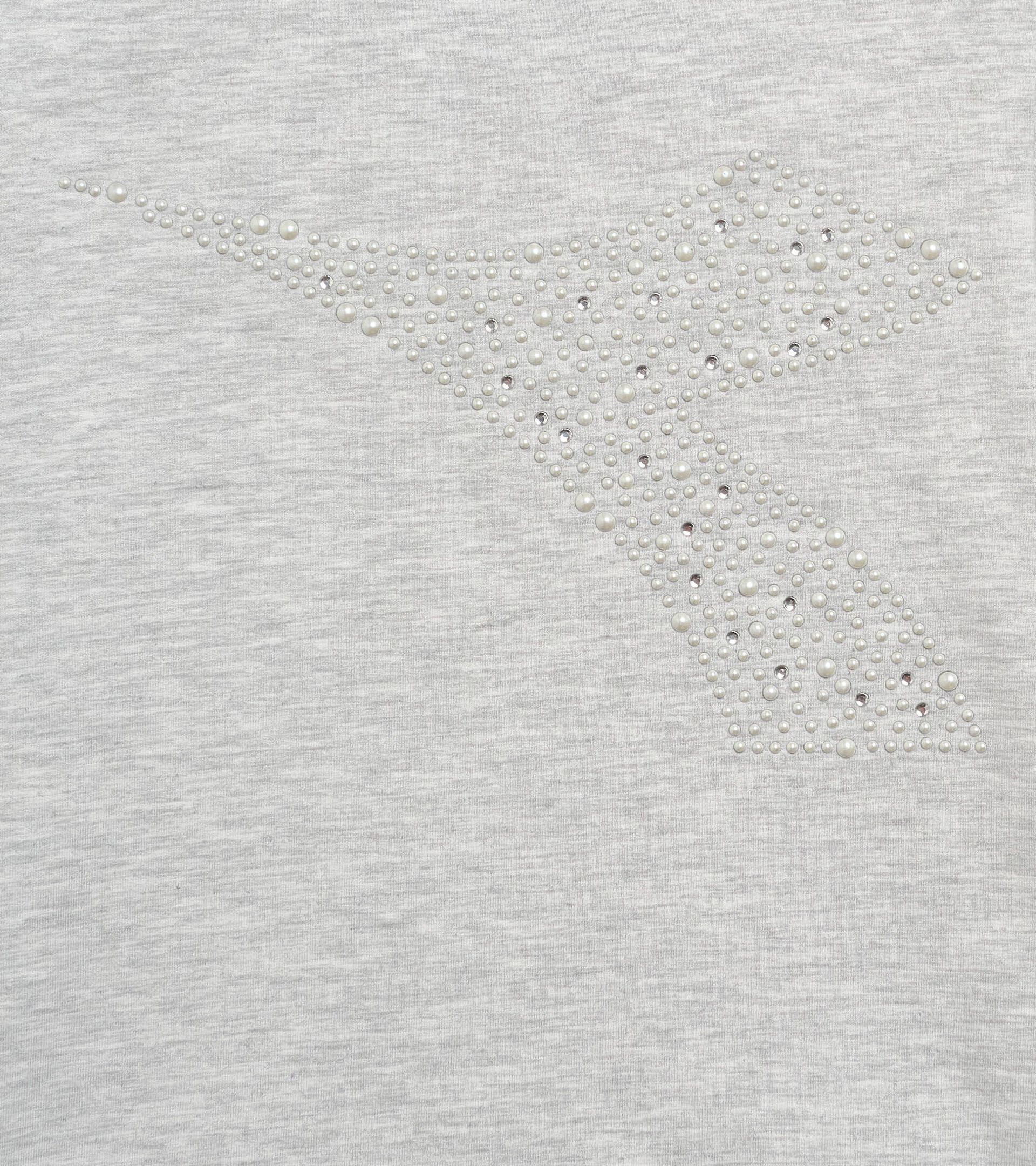 T-shirt de sport effet chiné - Fille JG. T-SHIRT SS RHINESTONE TD GRIS MOYENNE CLAIR MELANGE - Diadora