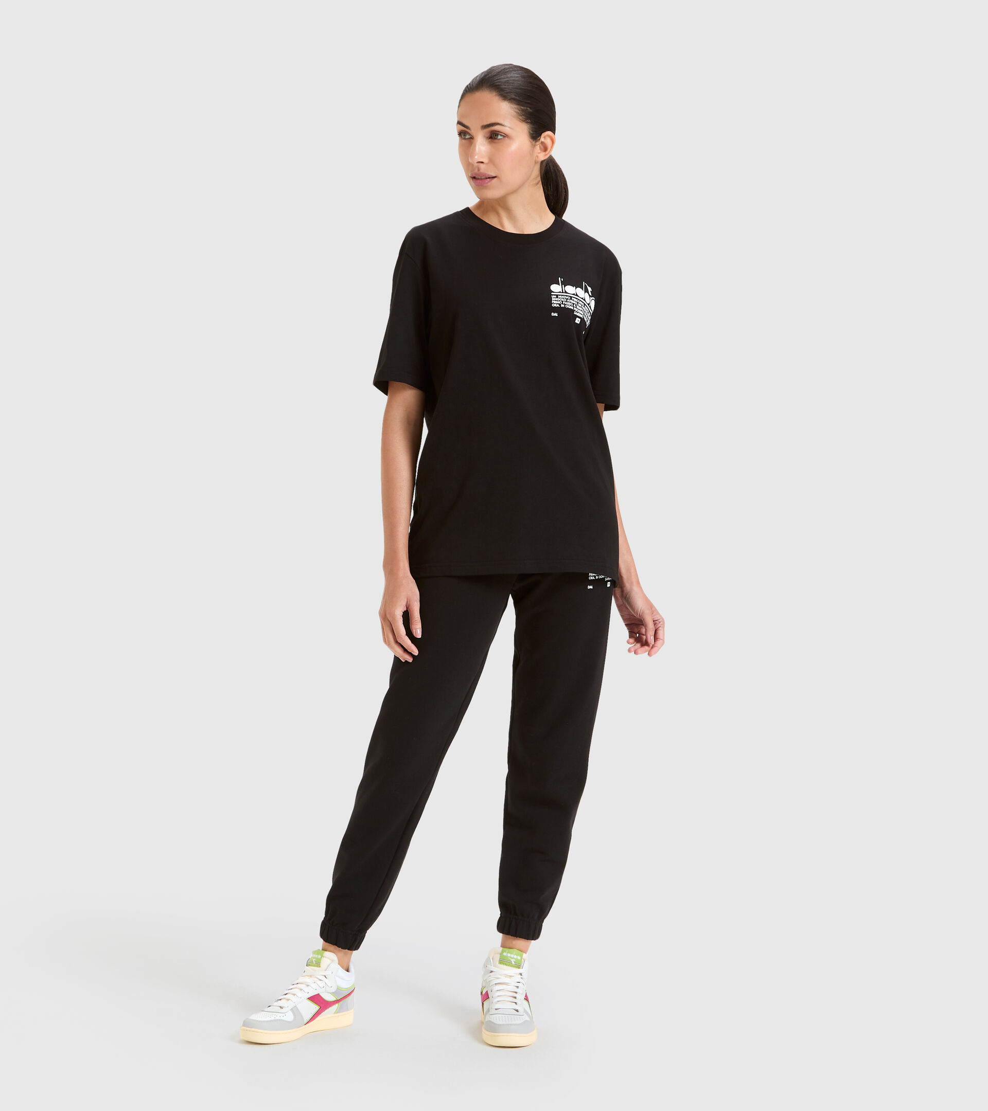 Cotton t-shirt - Unisex T-SHIRT SS MANIFESTO BLACK - Diadora