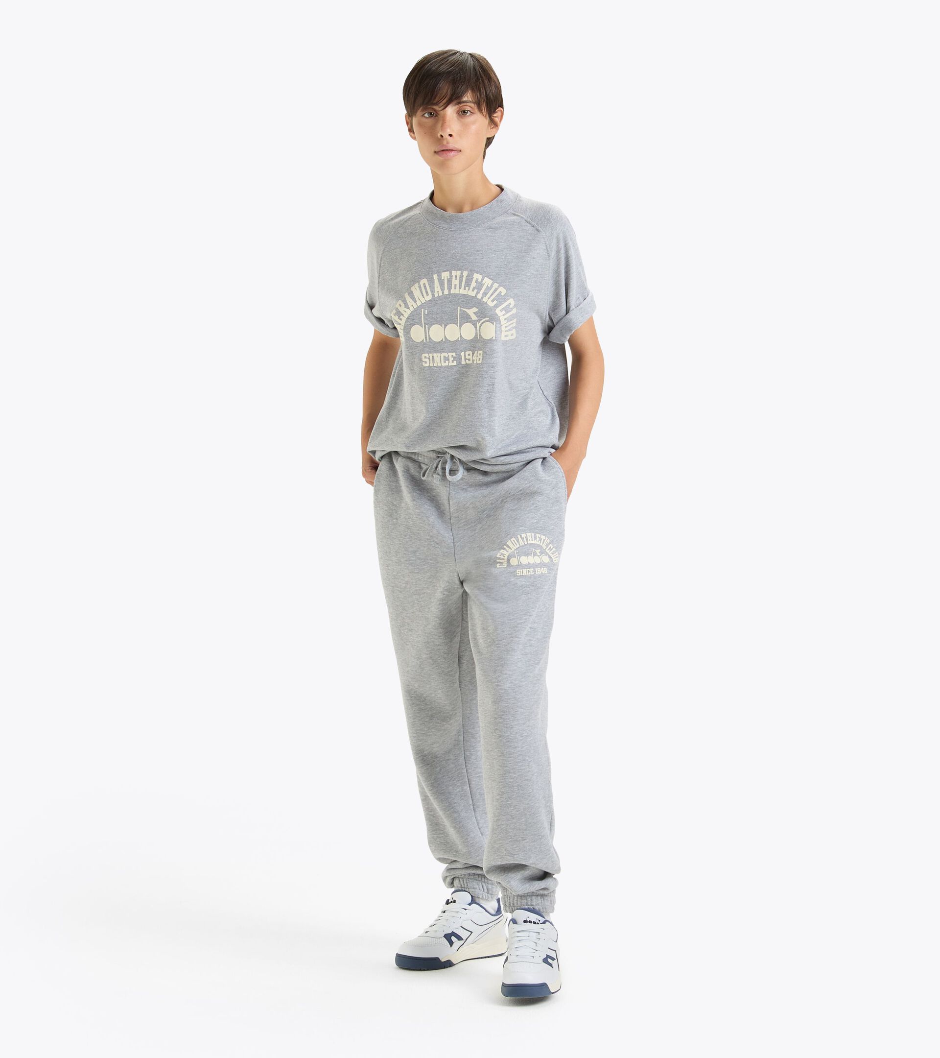 T-shirt - Gender Neutral T-SHIRT SS 1948 ATHL. CLUB HIGH RISE MELANGE - Diadora