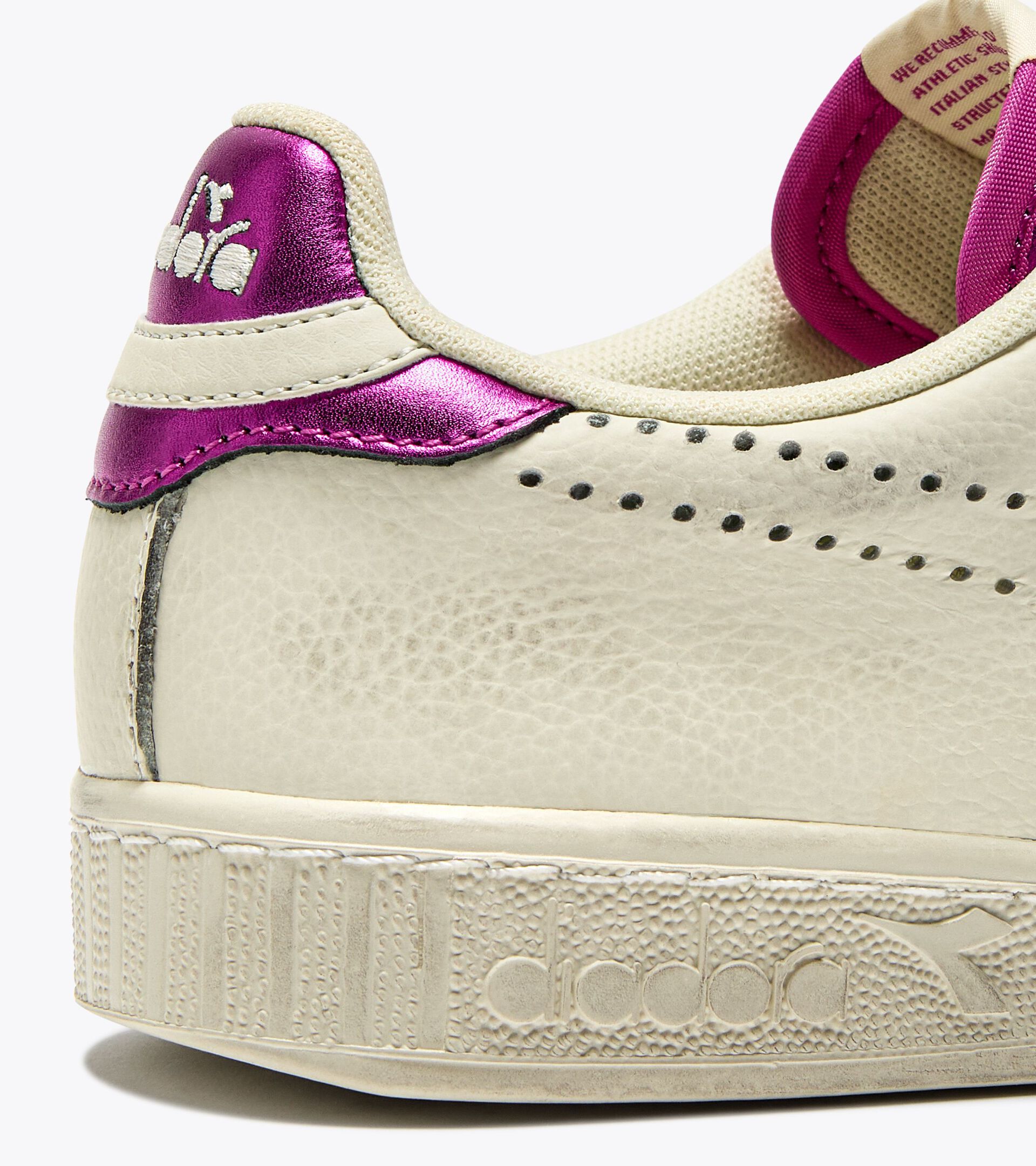 Leather sports sneakers - Women’s GAME L LOW PUNCHED WN WHITE - Diadora