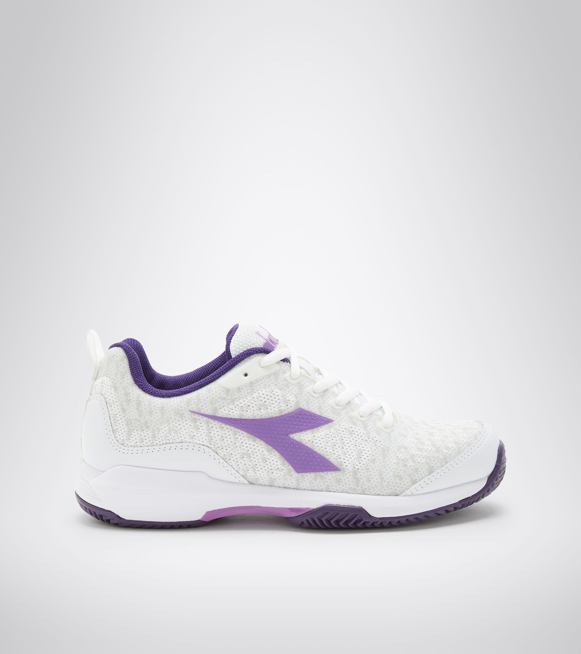 Chaussures de tennis pour terrains en terre battue - Femme S.SHOT W CLAY BLANC/VIOLET JACINTHE - Diadora