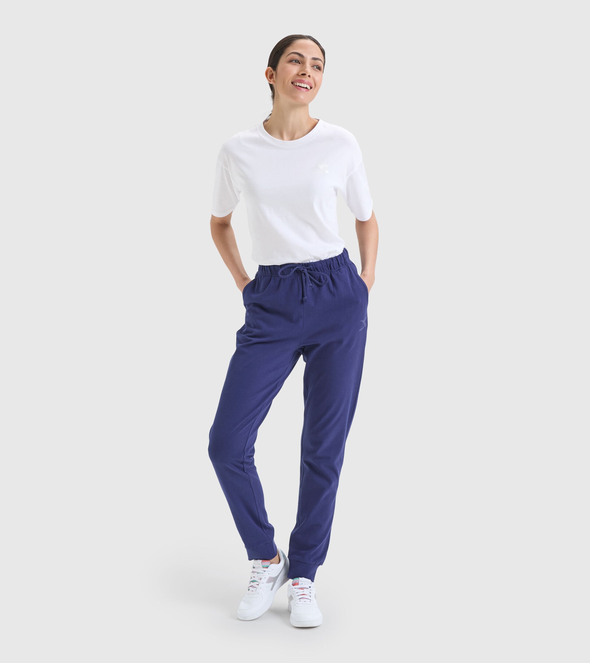 Sports trousers - Women L.CUFF PANT CORE DEEP COBALT BLUE - Diadora