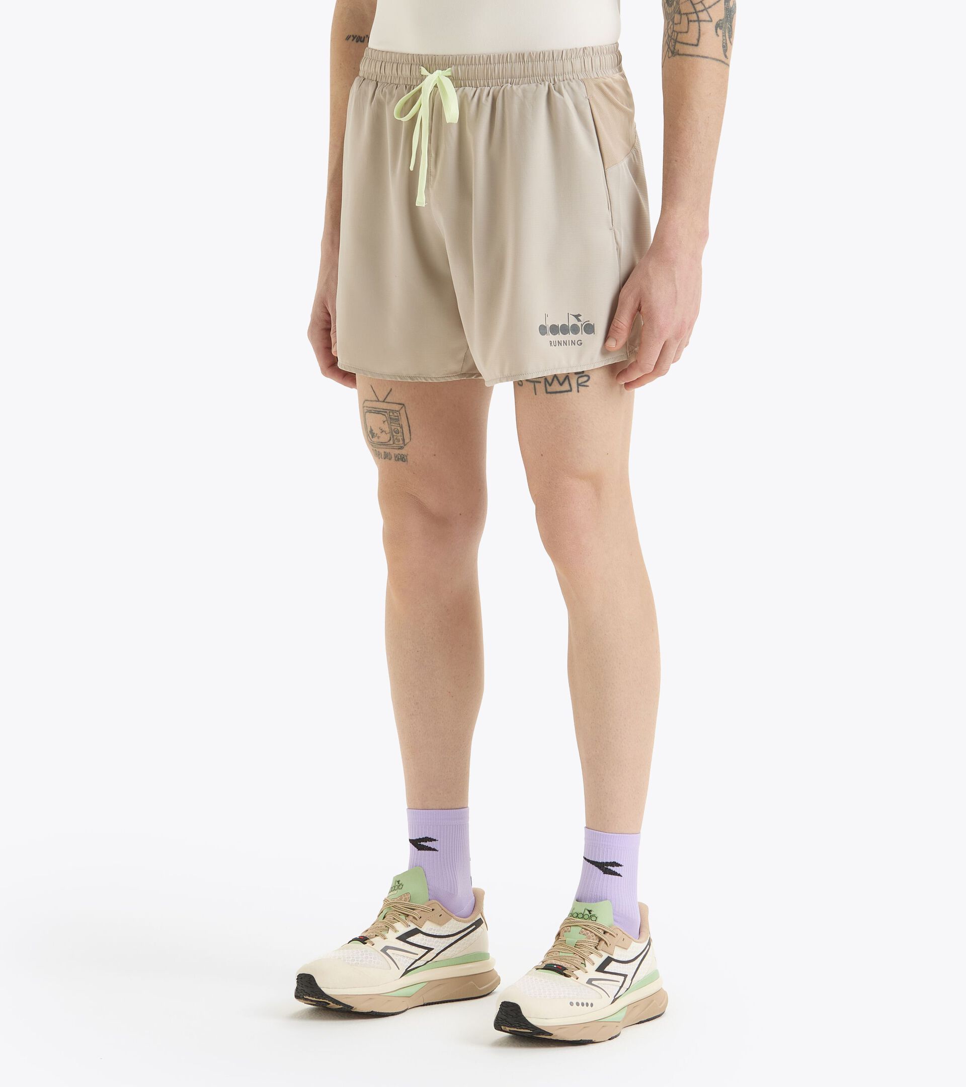 5’’ running shorts - Light fabric - Men’s SHORTS 5'' MILL CITY HUMUS - Diadora
