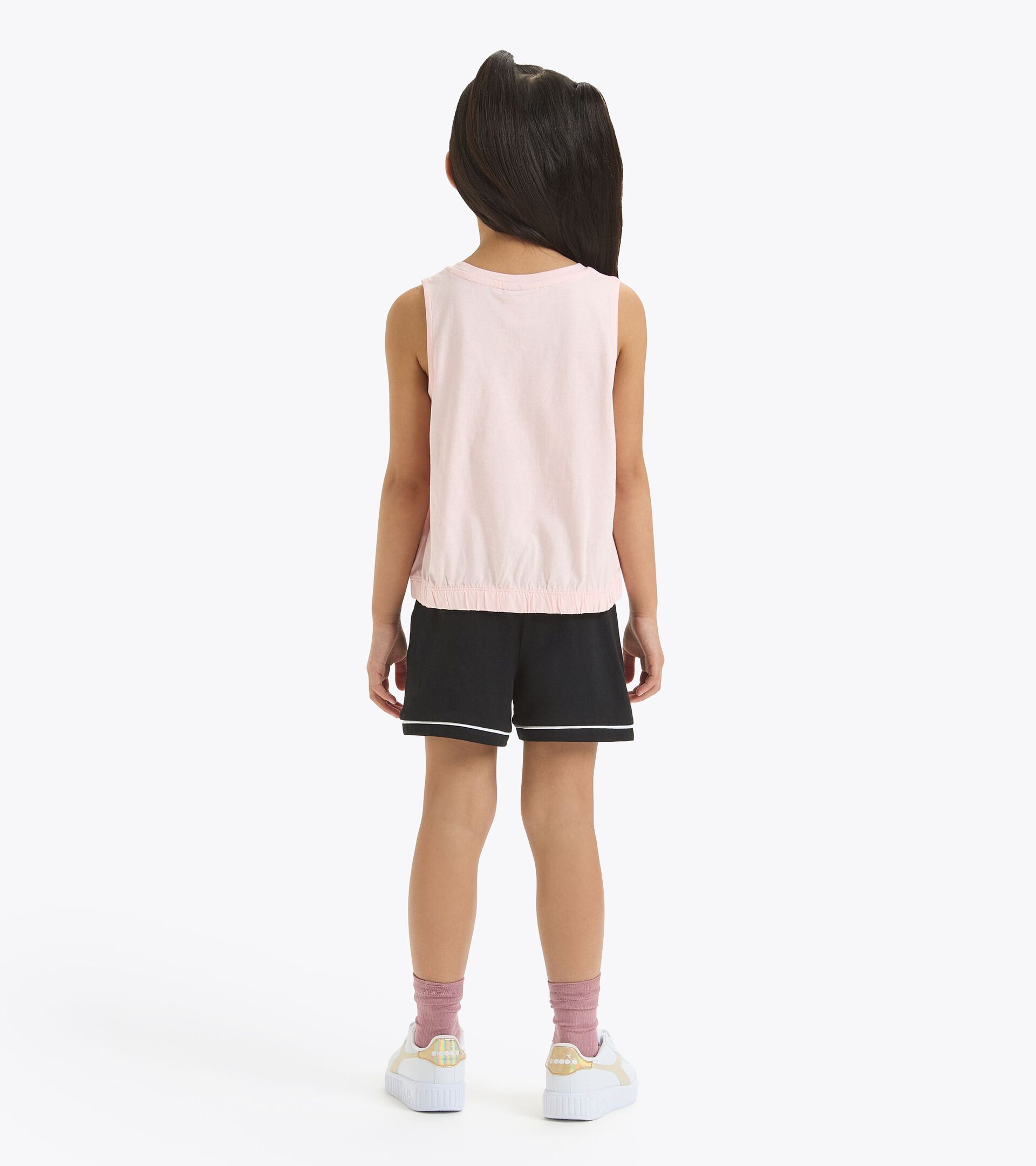 Sports set - Tank top and shorts - Girl
 JG. SET SS PUZZLES WILD ROSE (50207) - Diadora