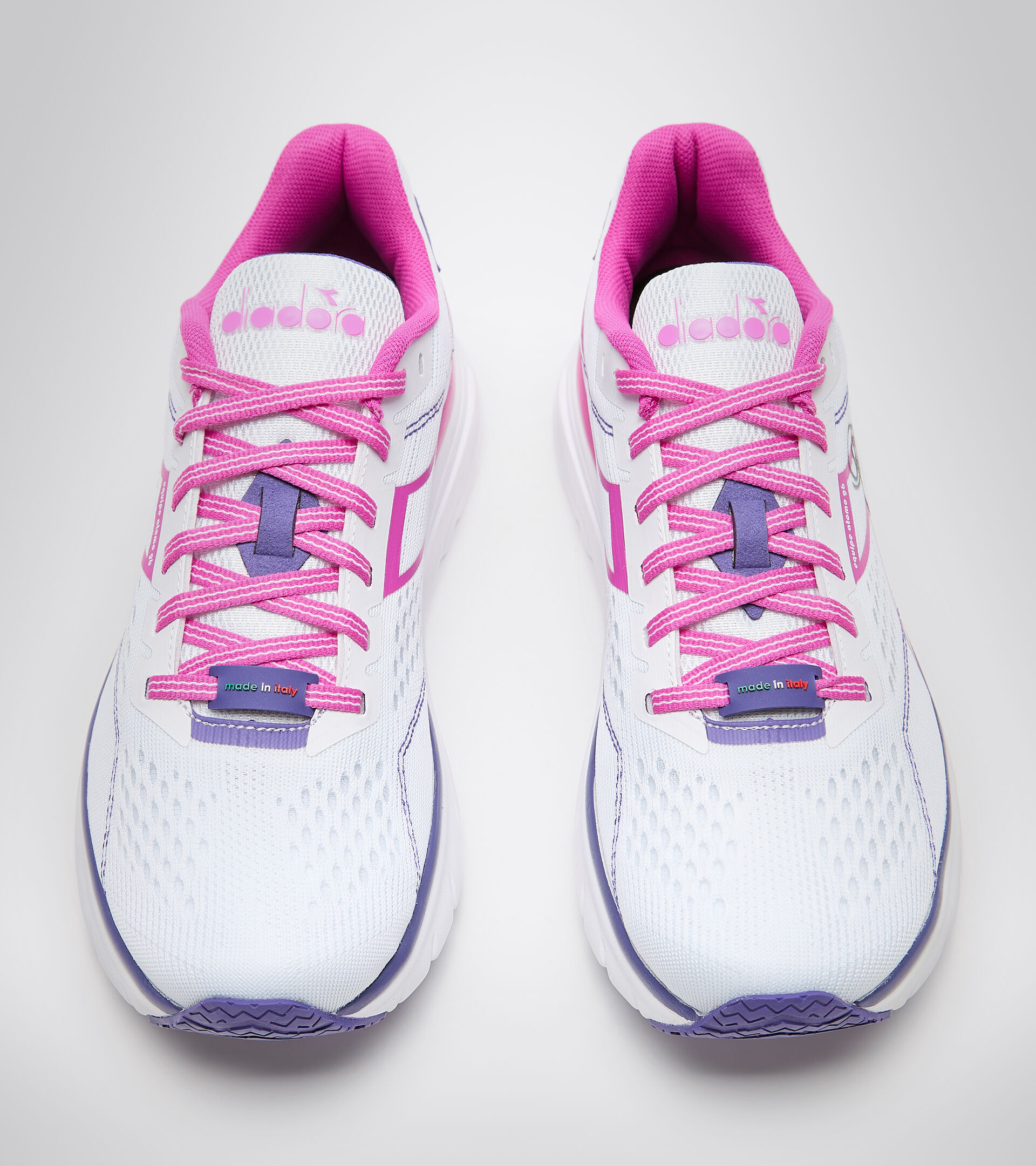 Running shoes - Made in Italy EQUIPE ATOMO GB WHITE/ERICA - Diadora