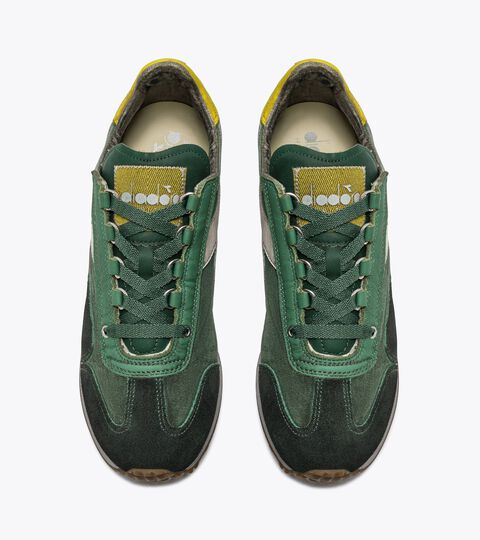 Low-profile Heritage sneaker - All-gender EQUIPE DIRTY SW EVO HUNTER GREEN - Diadora